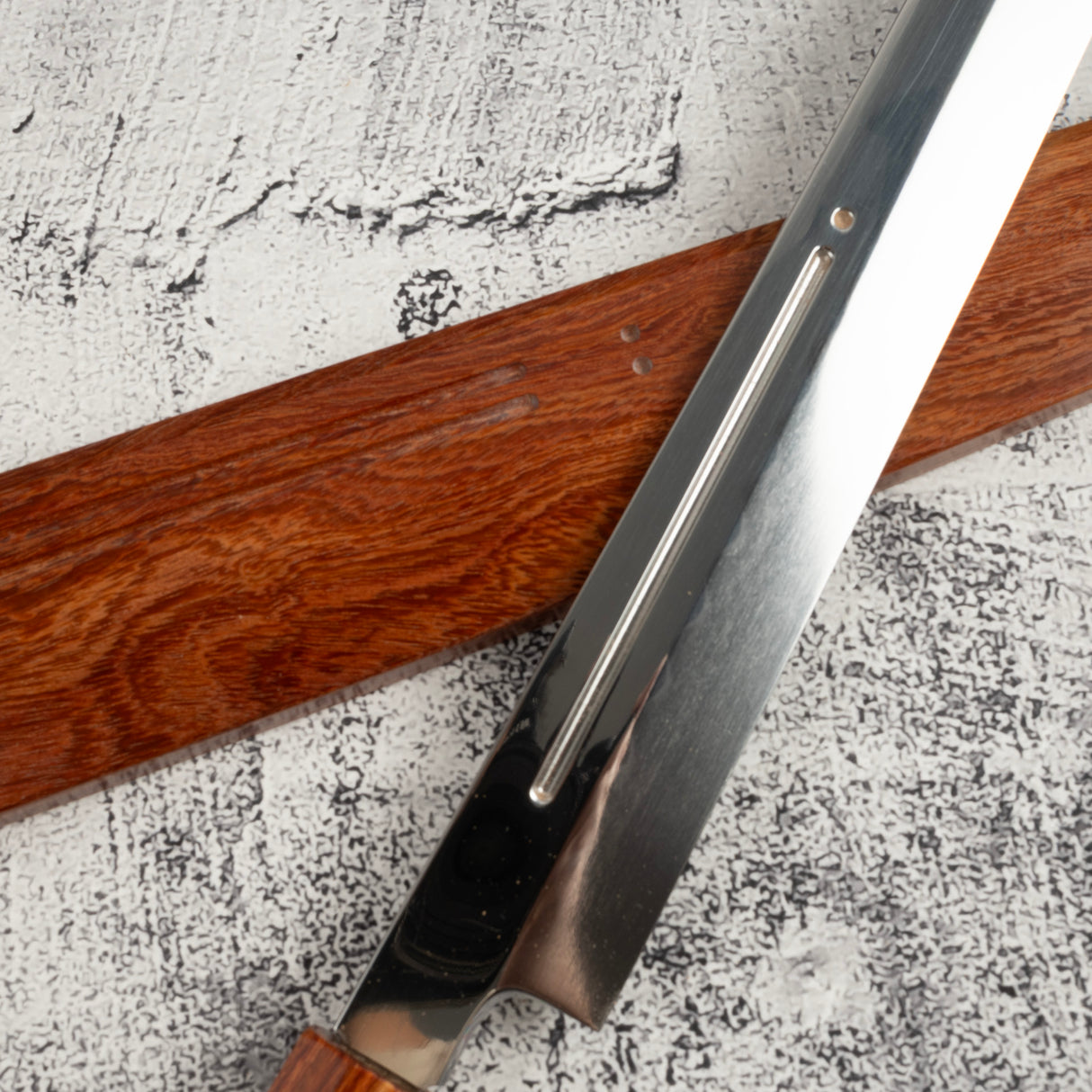 珍稀:池田義一 Blue #1 水本燒K型柳刃300mm 血槽 Pau Rosa套裝