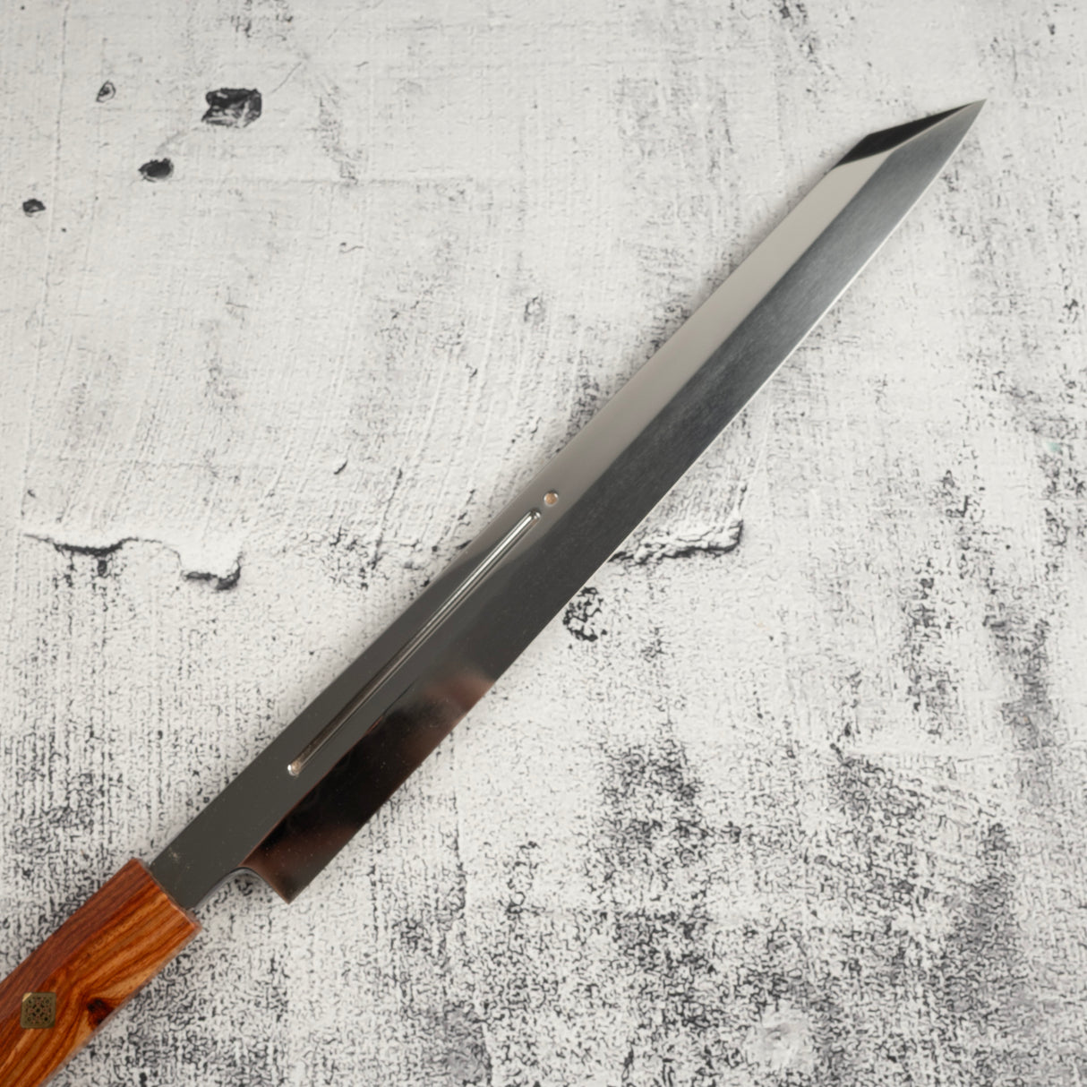 珍稀:池田義一 Blue #1 水本燒K型柳刃300mm 血槽 Pau Rosa套裝