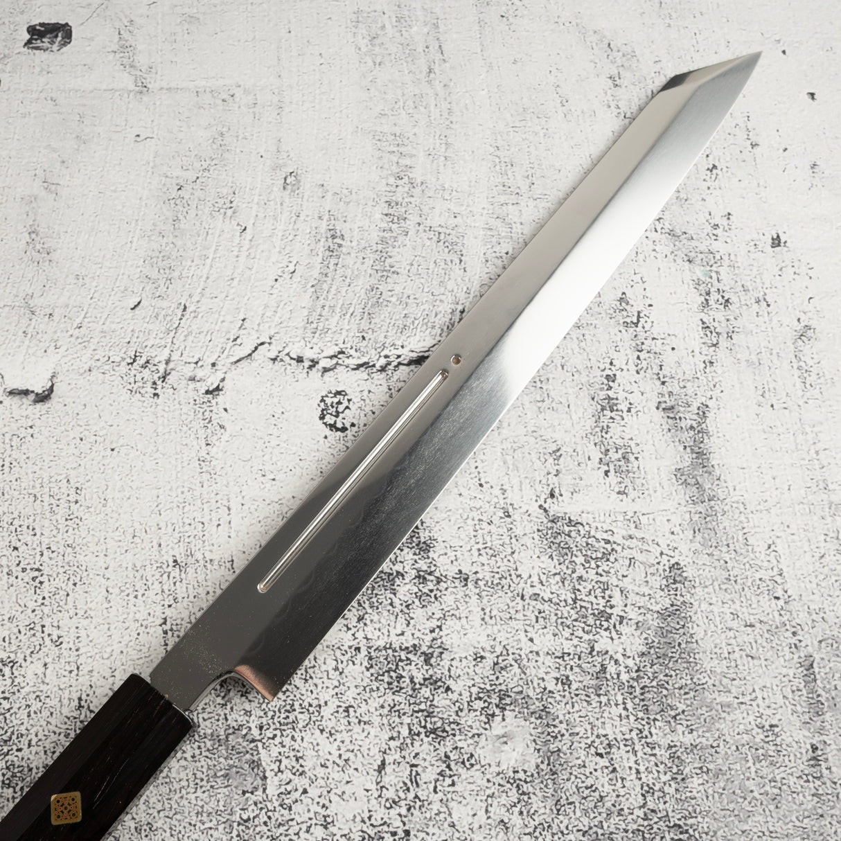 珍稀:池田義一 Blue #1 水本燒K型柳刃300mm 血槽烏木套裝