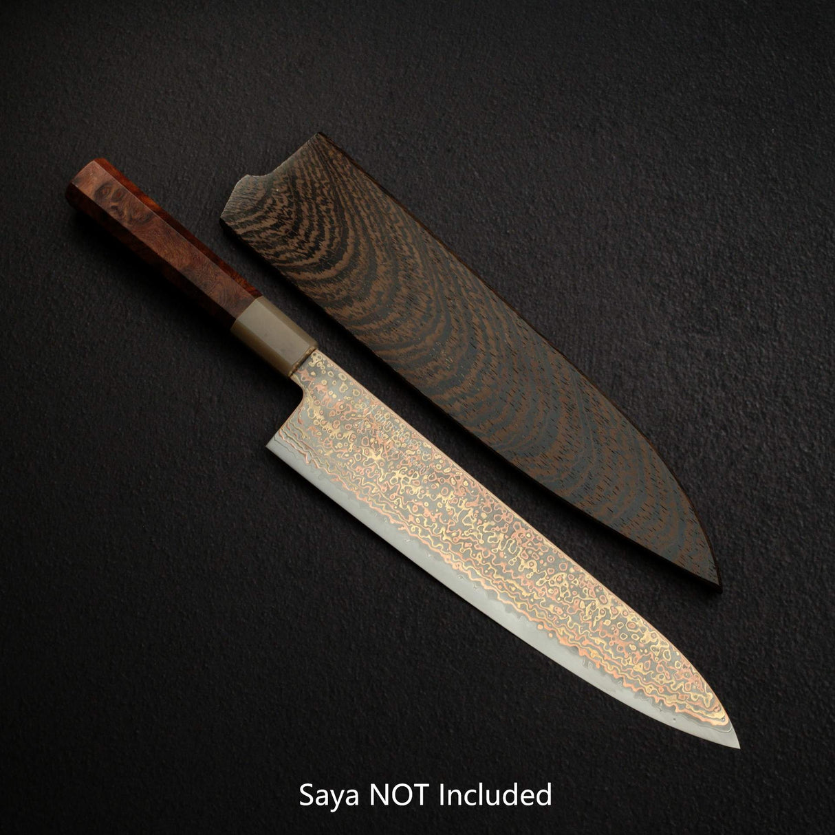 Hatsukokoro Hinotori V-Toku 2 Gyuto 240mm Rainbow Damascus Finish