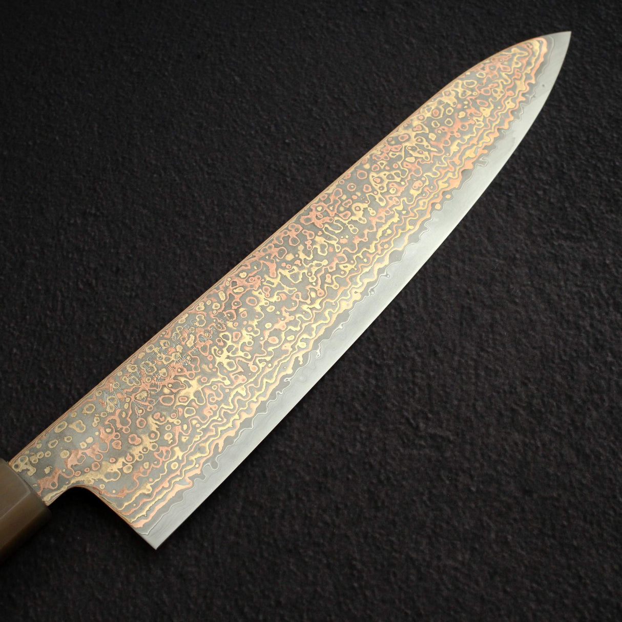 Hatsukokoro Hinotori V-Toku 2 Gyuto 240mm Rainbow Damascus Finish