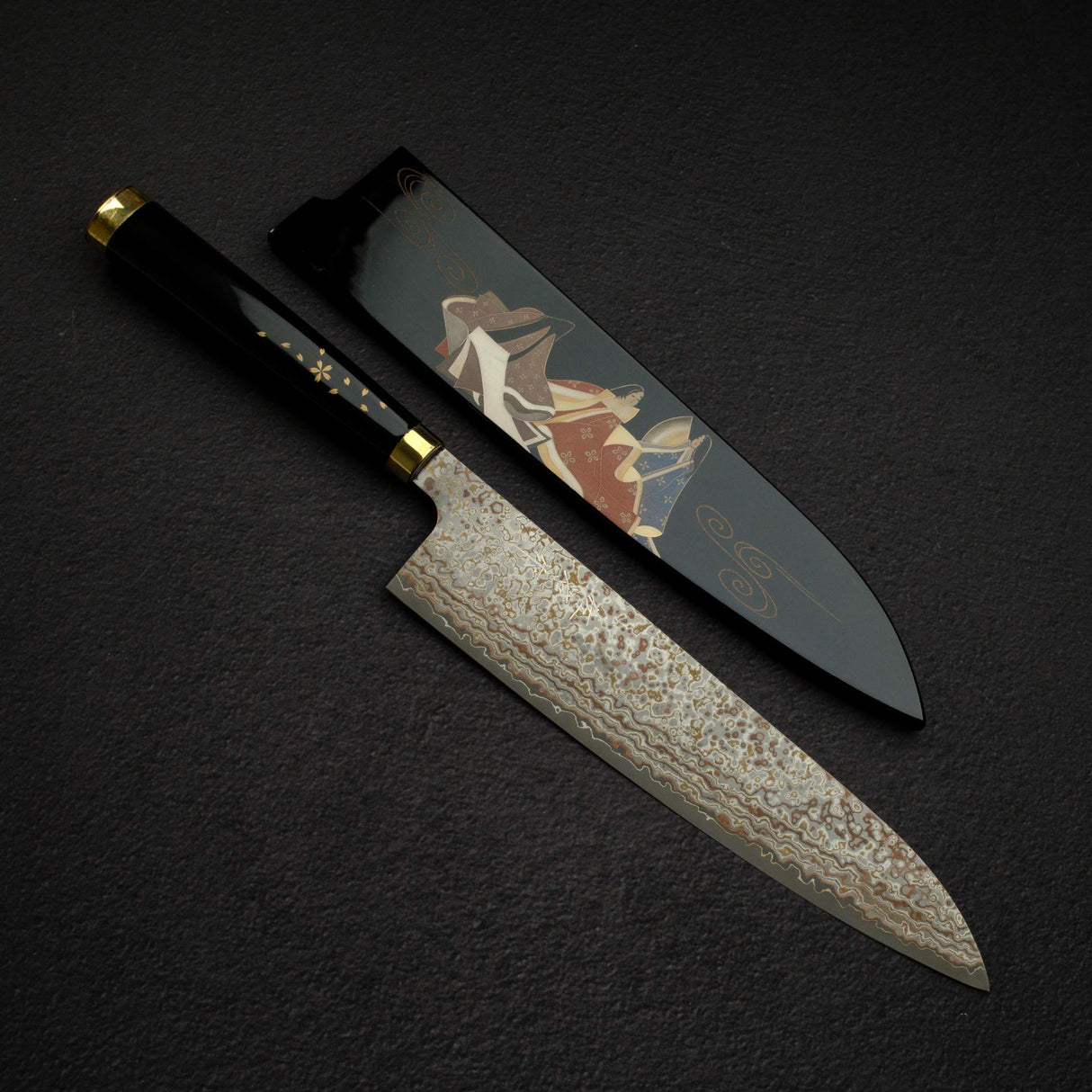 佐治武士 Maki-e 漆塗 VG-10W 牛刀 240mm