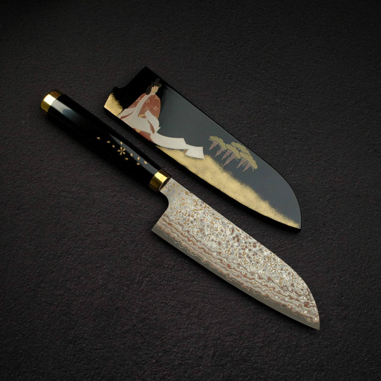 佐治武士 Maki-e 漆塗 VG-10W 三德刀 170mm