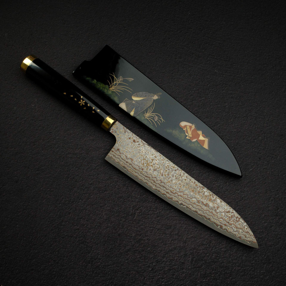 佐治武士 Maki-e 漆塗 VG-10W 牛刀 210mm