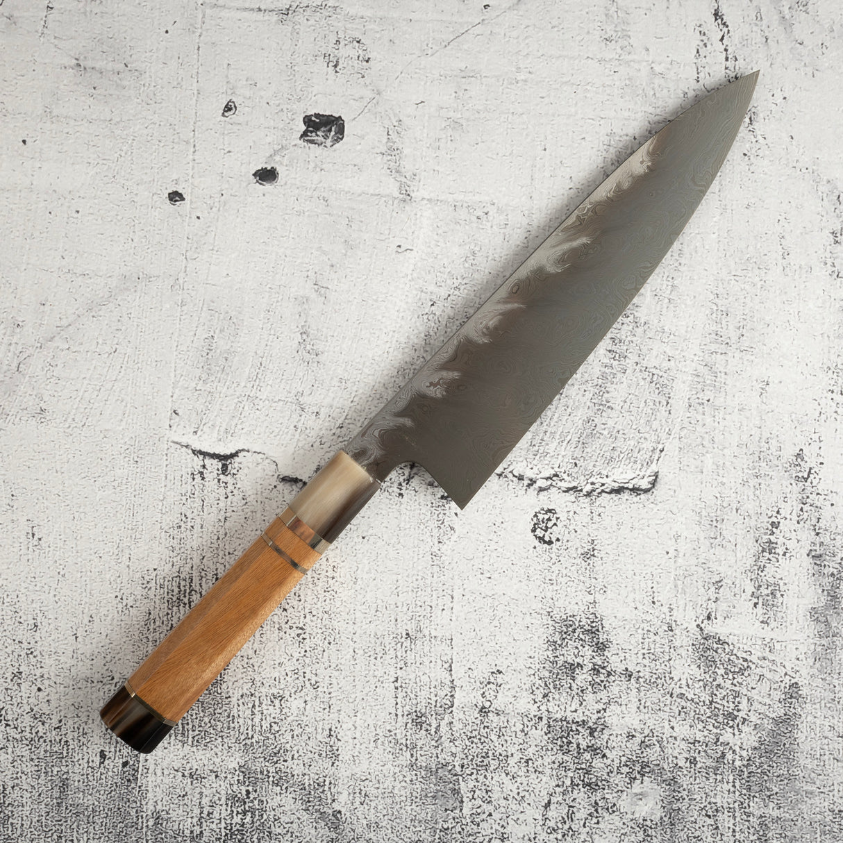 Exotic: Shoichi Hashimoto (橋本庄市) Chihaya (ちはやふる・千早) Blue / White Coreless Gyuto 210mm