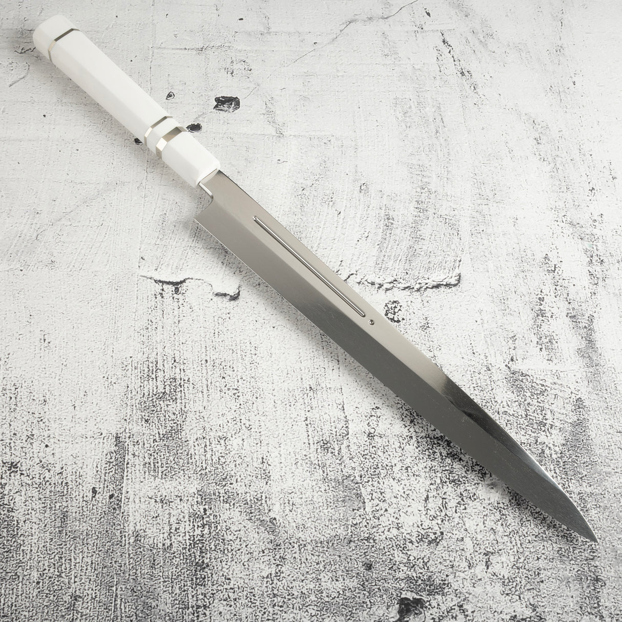 珍稀:池田義一 Blue #1 水本燒K型柳刃300mm 血槽 Pau Rosa套裝