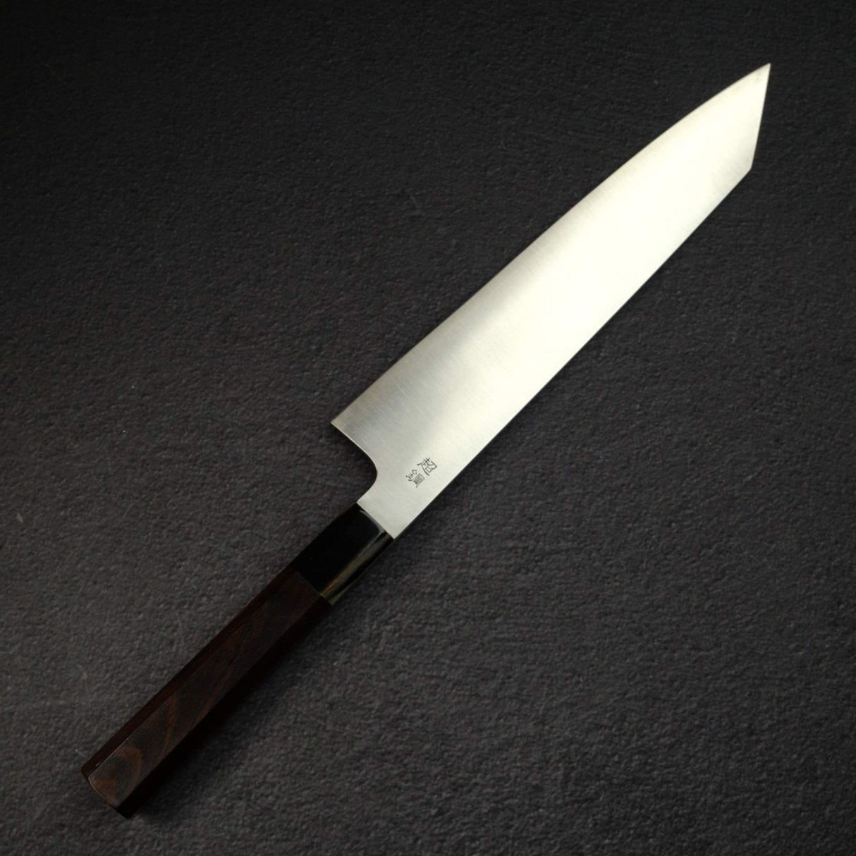 佑成 ZDP-189 髮絲紋 切付牛刀 240mm,黑檀木柄搭配淺色/大理石紋口金
