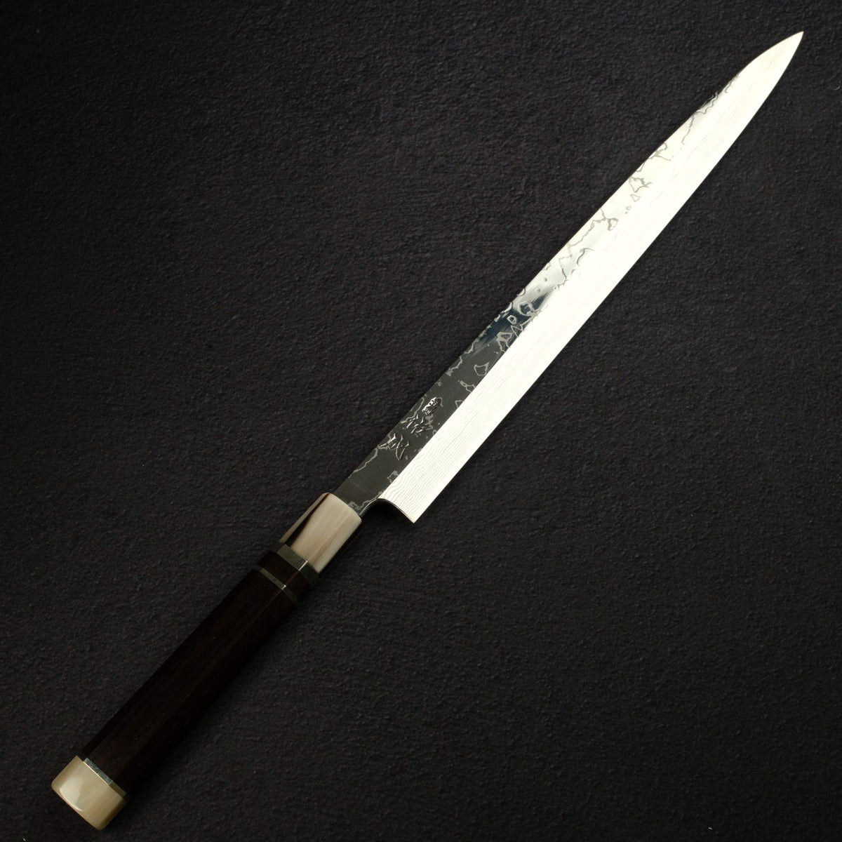 佑成 VG-10 大馬士革 柳刃 330mm, 黑檀木 Three Spacer Handle