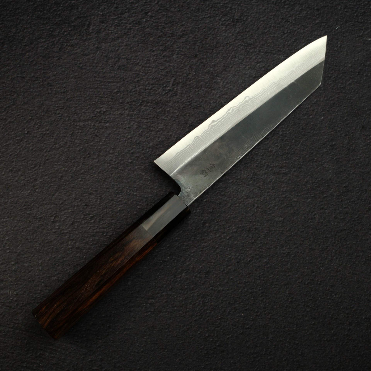 Naoto 青鋼一號 大馬士革 黑打 文化刀 180mm