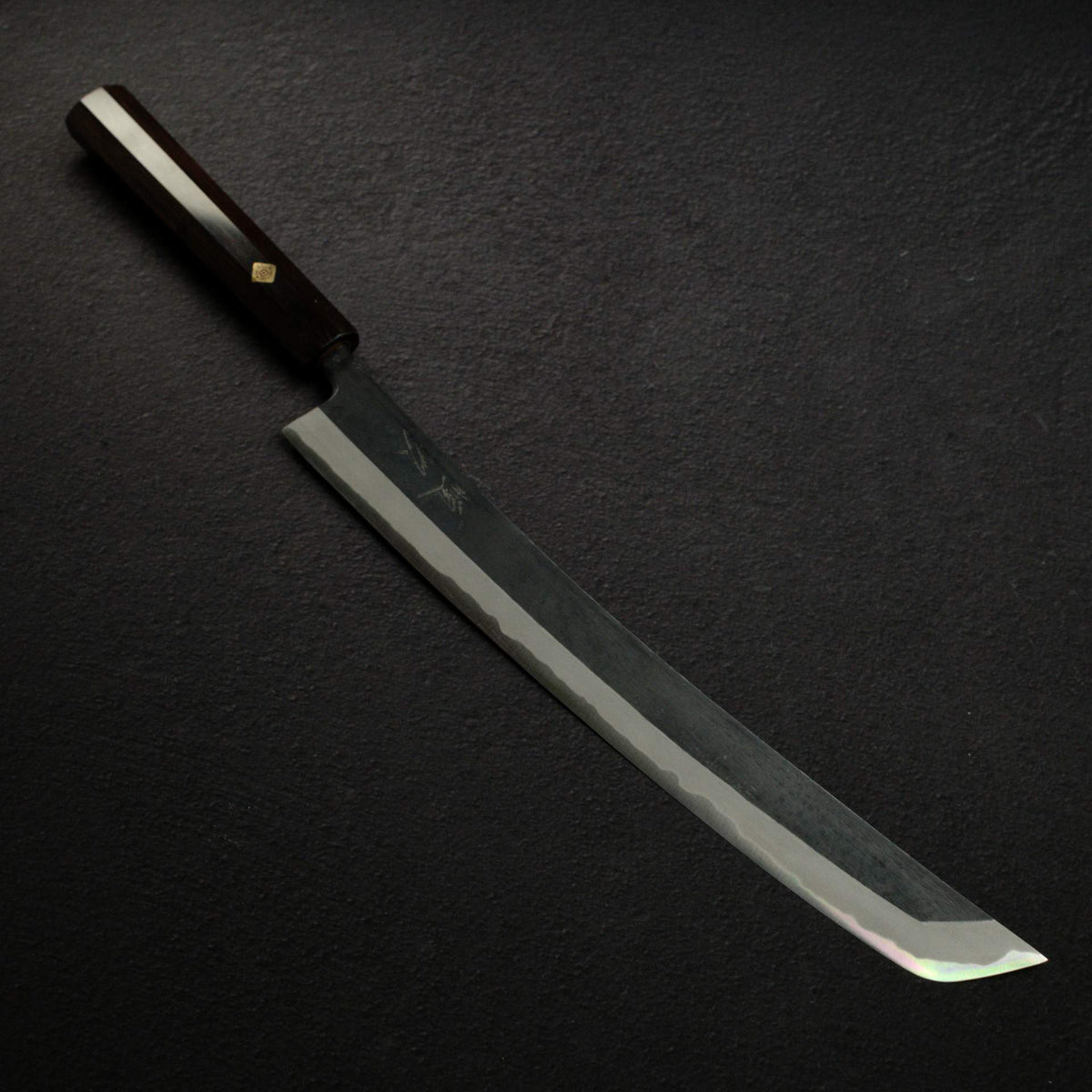 恆久 青鋼二號 "Samurai" 先丸 筋引 300mm, 黑檀木 with Mosaic Pin Handle