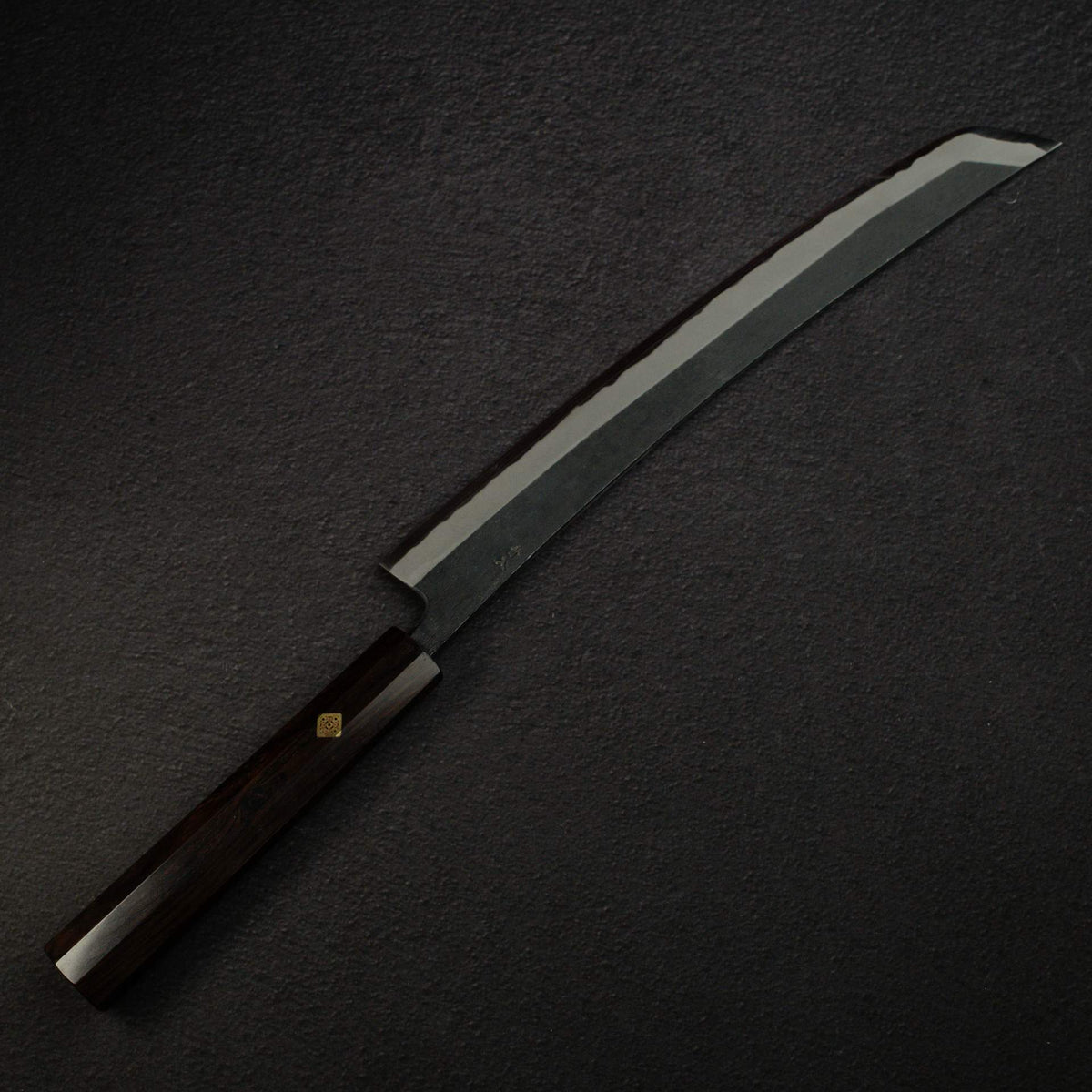 恆久 青鋼二號 "Samurai" 先丸 筋引 300mm, 黑檀木 with Mosaic Pin Handle