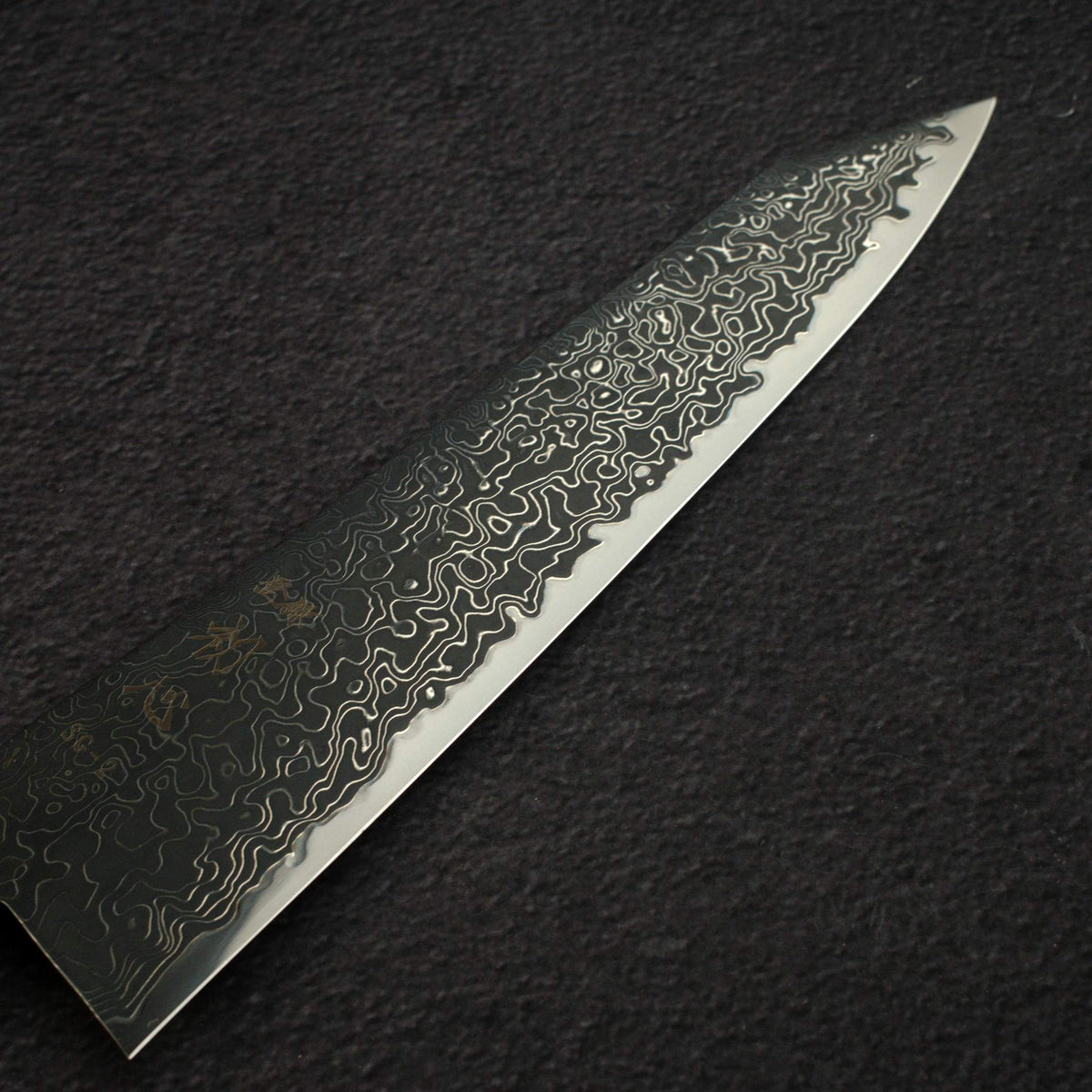 初心 流冰 SG2 Black 大馬士革 切付牛刀 210mm 黑檀木