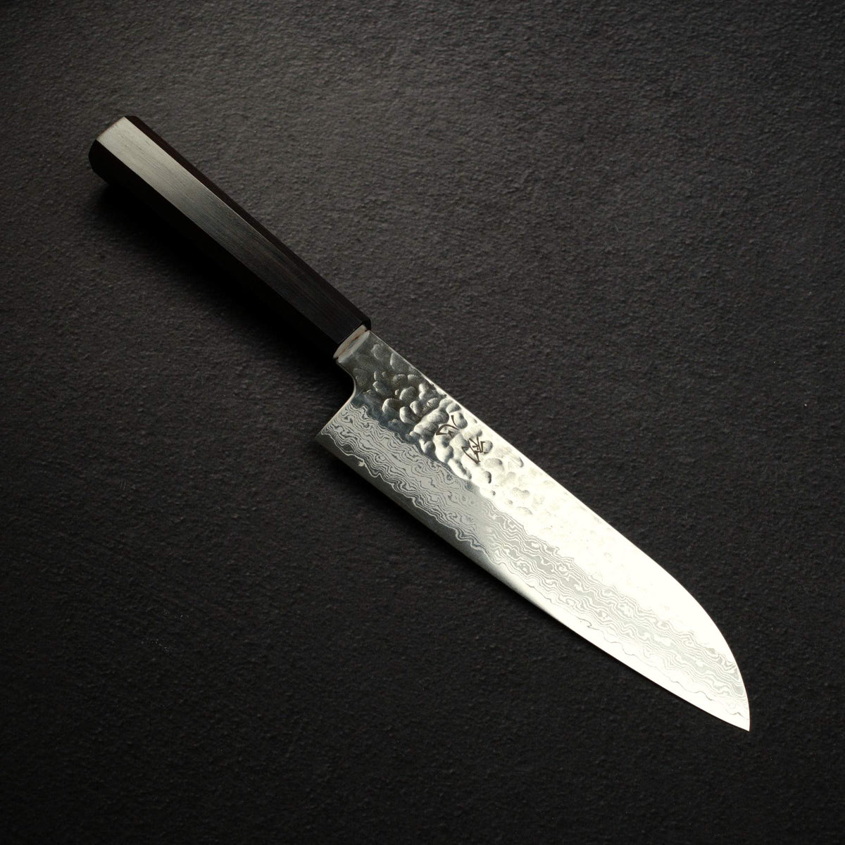 初心 隼 VG-10 大馬士革 鎚目 三德刀 180mm 黑檀木 Handle