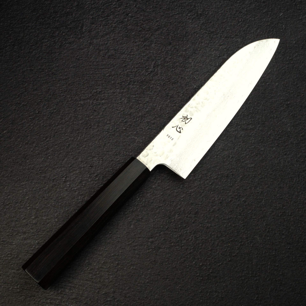 初心 隼 VG-10 大馬士革 鎚目 三德刀 180mm 黑檀木 Handle