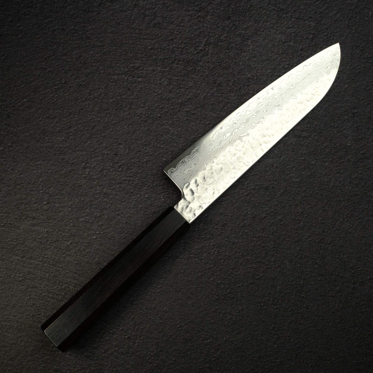 初心 隼 VG-10 大馬士革 鎚目 三德刀 180mm 黑檀木 Handle