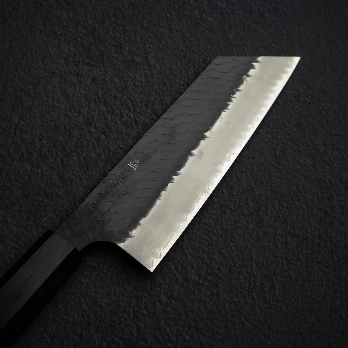 Nigara SG2 K-tip Nakiri 170mm with Kurouchi Tsuchime Finish Ebony