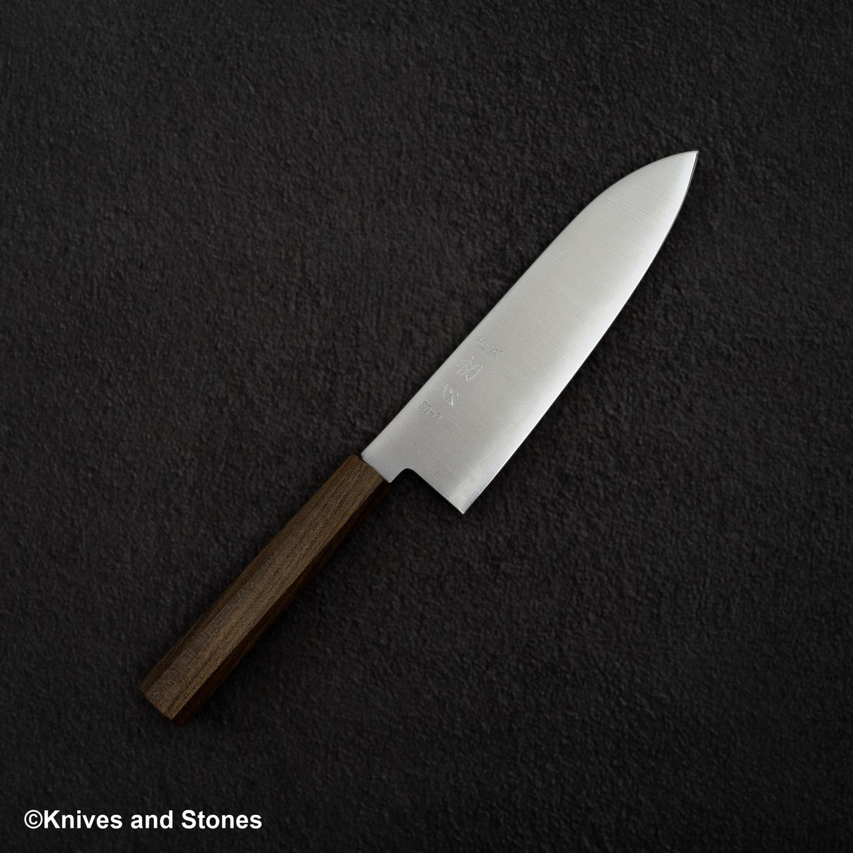 Hatstukokoro Hayabusa SG2 Migaki Santoku 180mm 黑色 Chacate