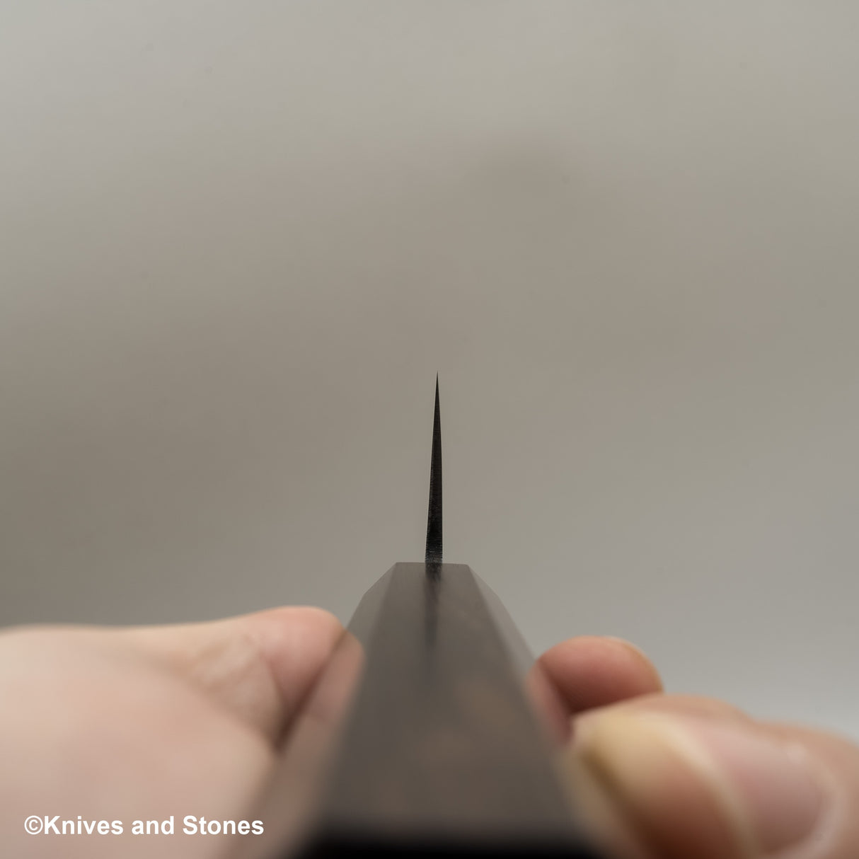 Hatsukokoro Blue 2 大馬士革 Migaki Santoku 180mm 烏木手柄