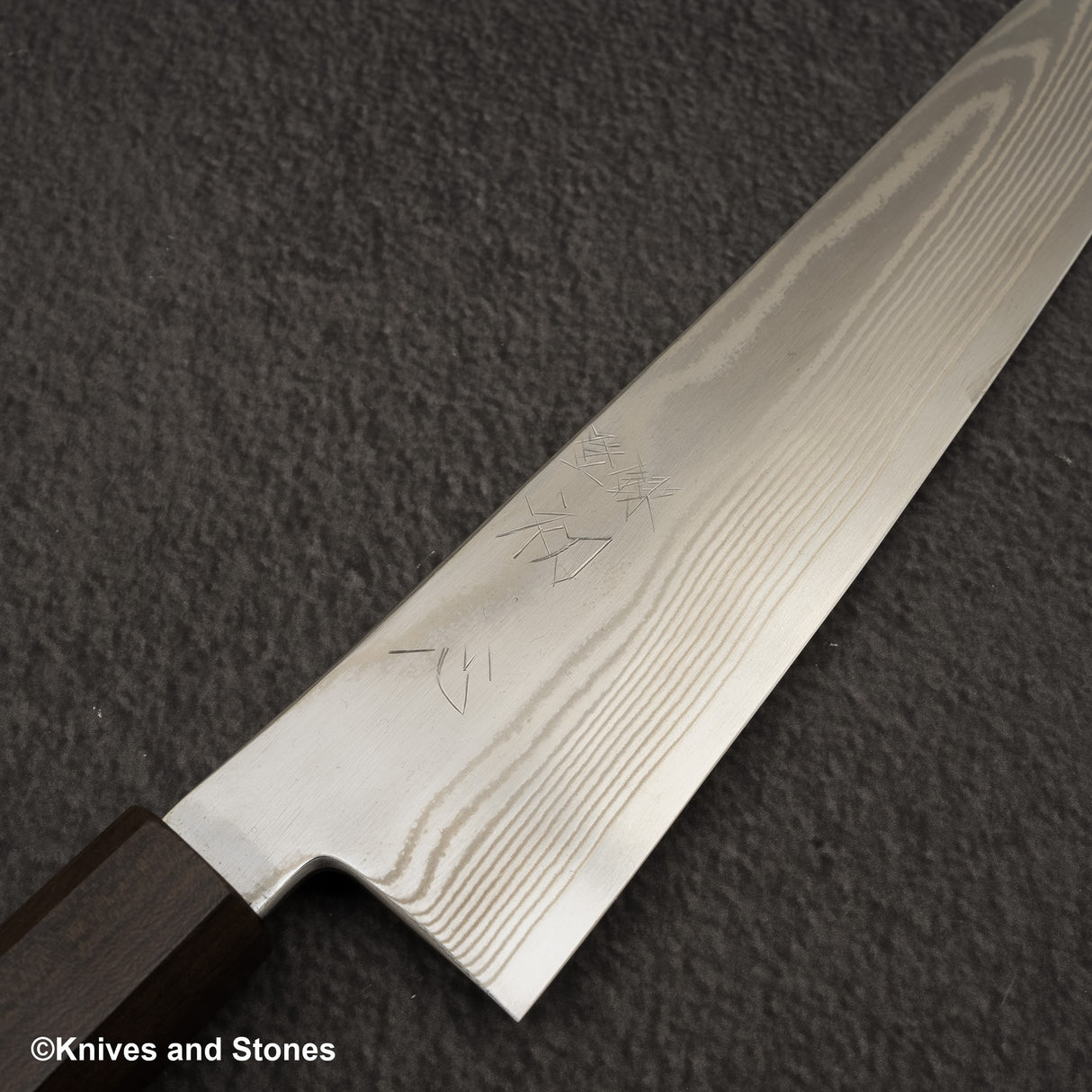 Hatsukokoro Ginso Ginsan Nickel Damascus K-tip Gyuto 210mm