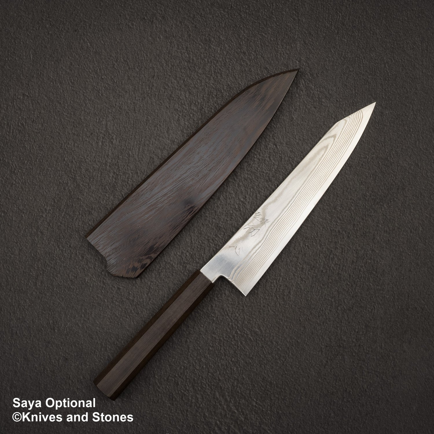 Hatsukokoro Ginso Ginsan Nickel Damascus K-tip Gyuto 210mm