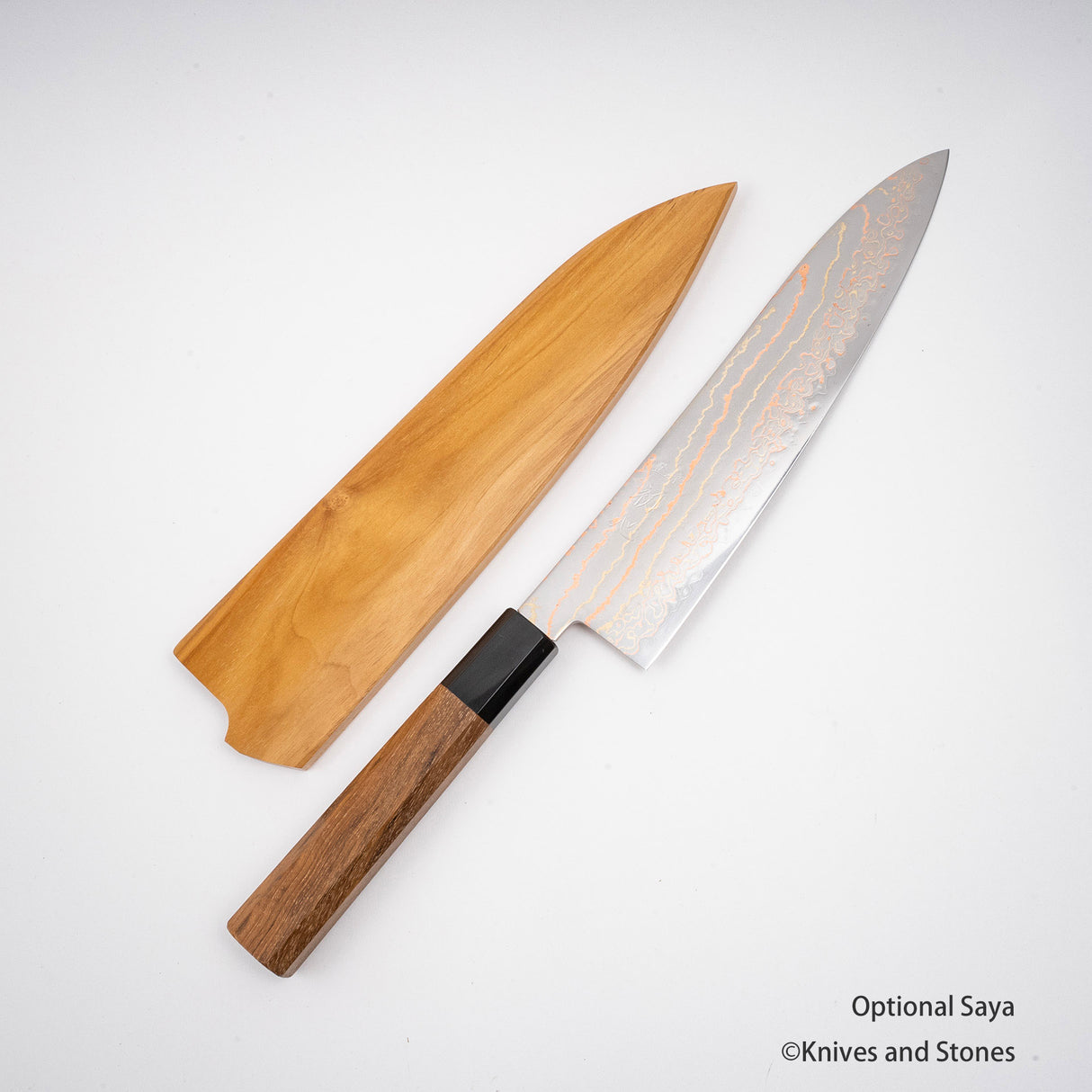 初心隼藍 2 彩虹大馬士革牛刀 210mm