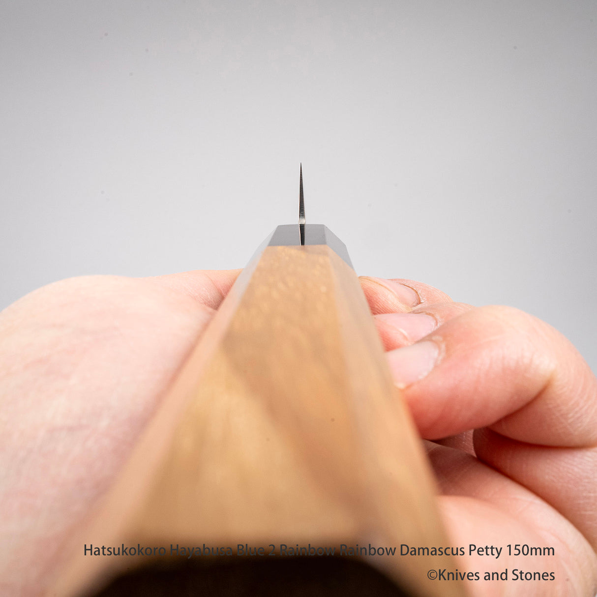 Hatsukokoro Hayabusa Blue 2 Rainbow Rainbow Damascus Petty 150mm