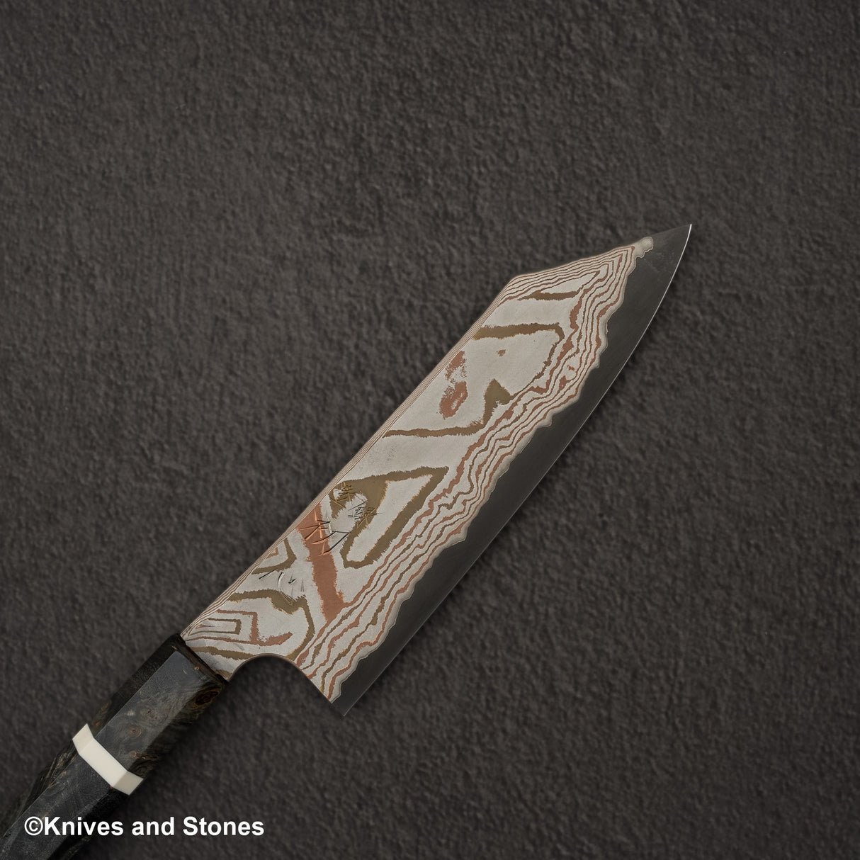 Hatsukokoro x Nigara Irodori Blue 2 Rainbow Damascus Bunka 180mm