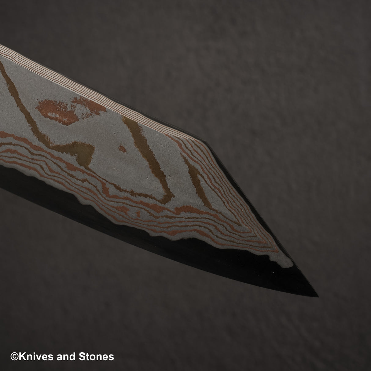 Hatsukokoro x Nigara Irodori Blue 2 Rainbow Damascus Bunka 180mm