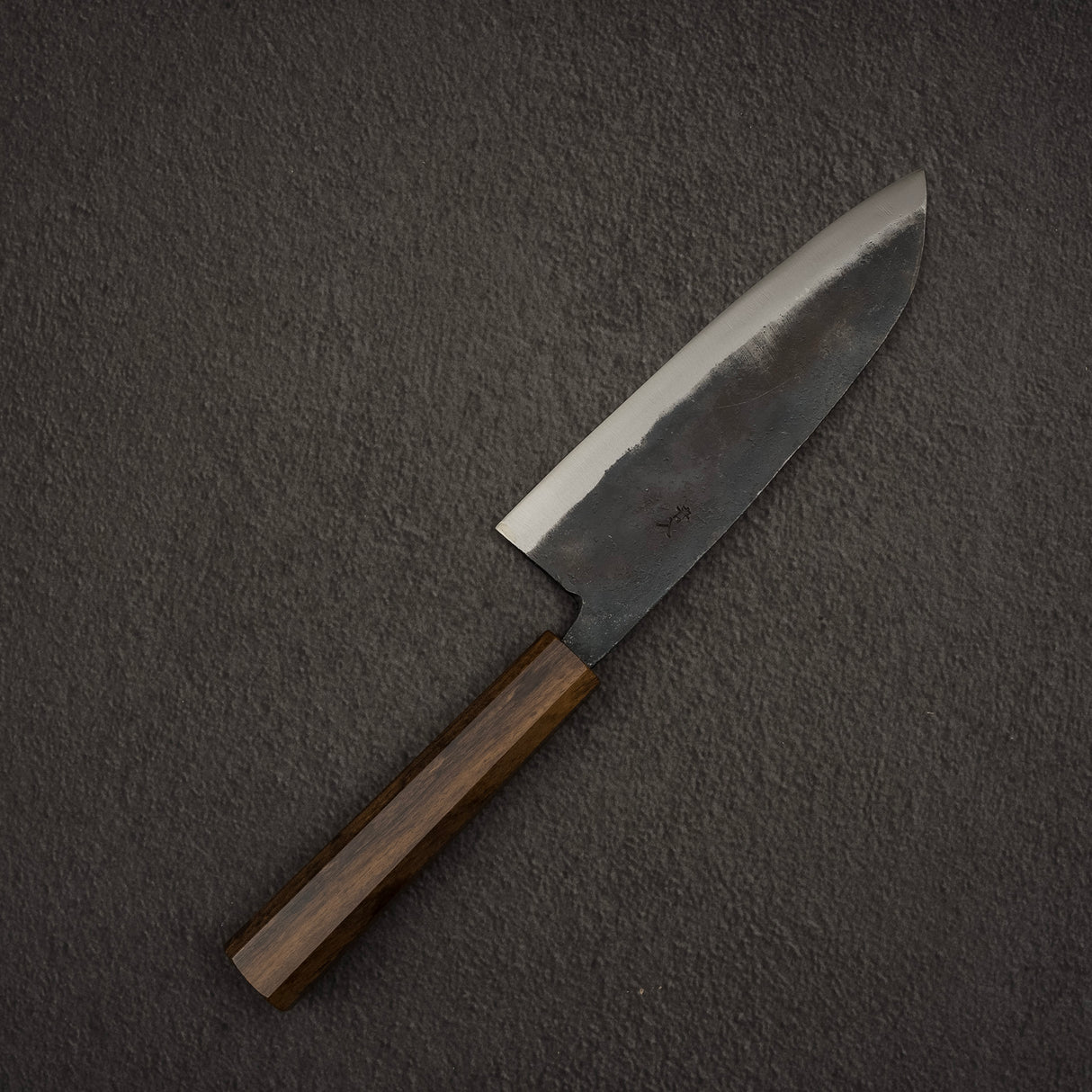 Hatsukokoro Kurogane Blue 2 Kurouchi Santoku 165mm Black Chacate