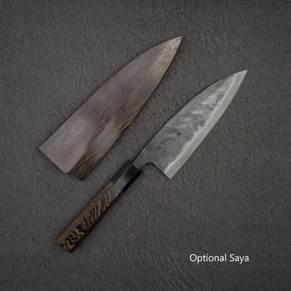 Hatsukokoro Kurokaze Blue 2 Kurouchi Deba 165mm Double Bevel