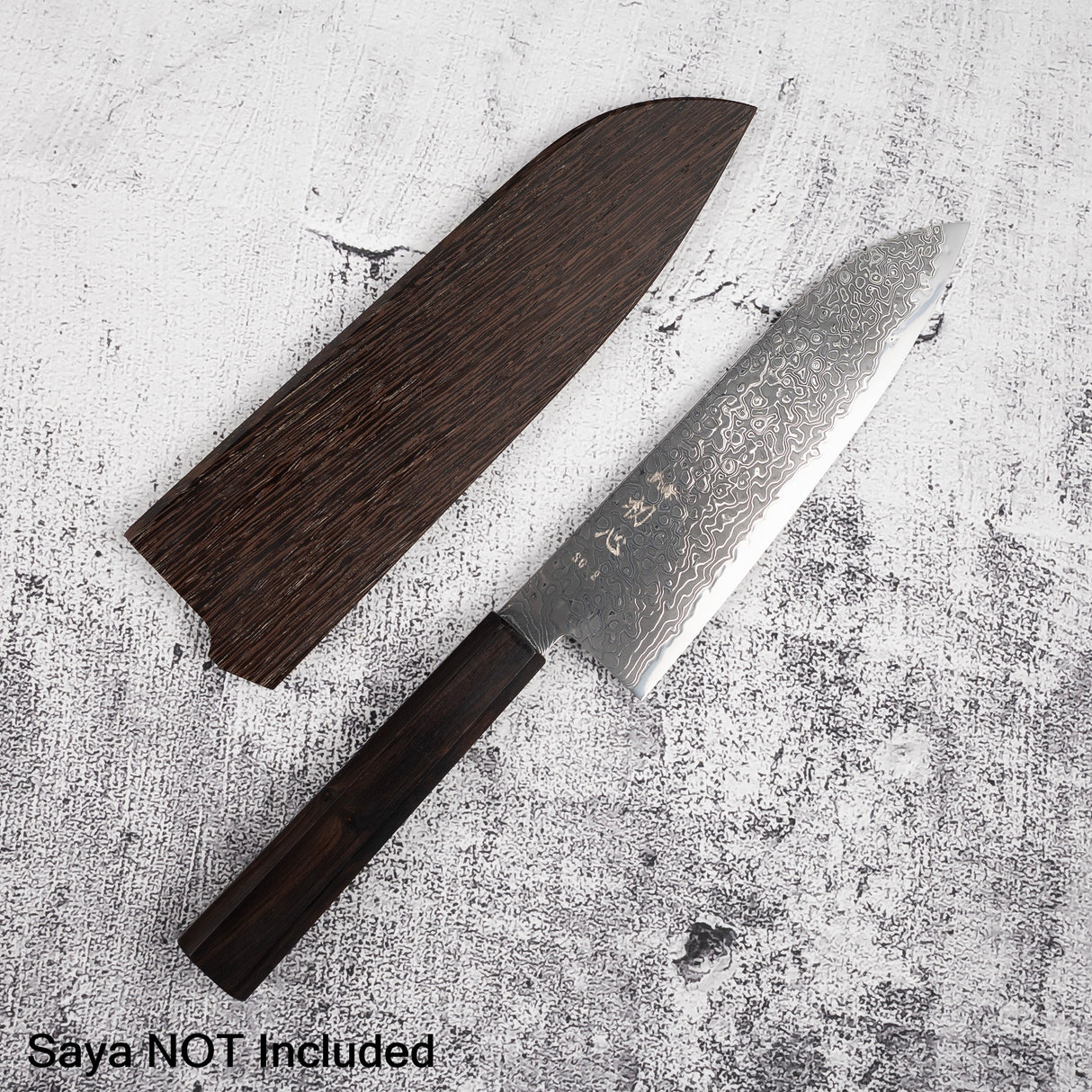 Hatsukokoro Ryuhyo SG2 Black Damascus Santoku 180mm