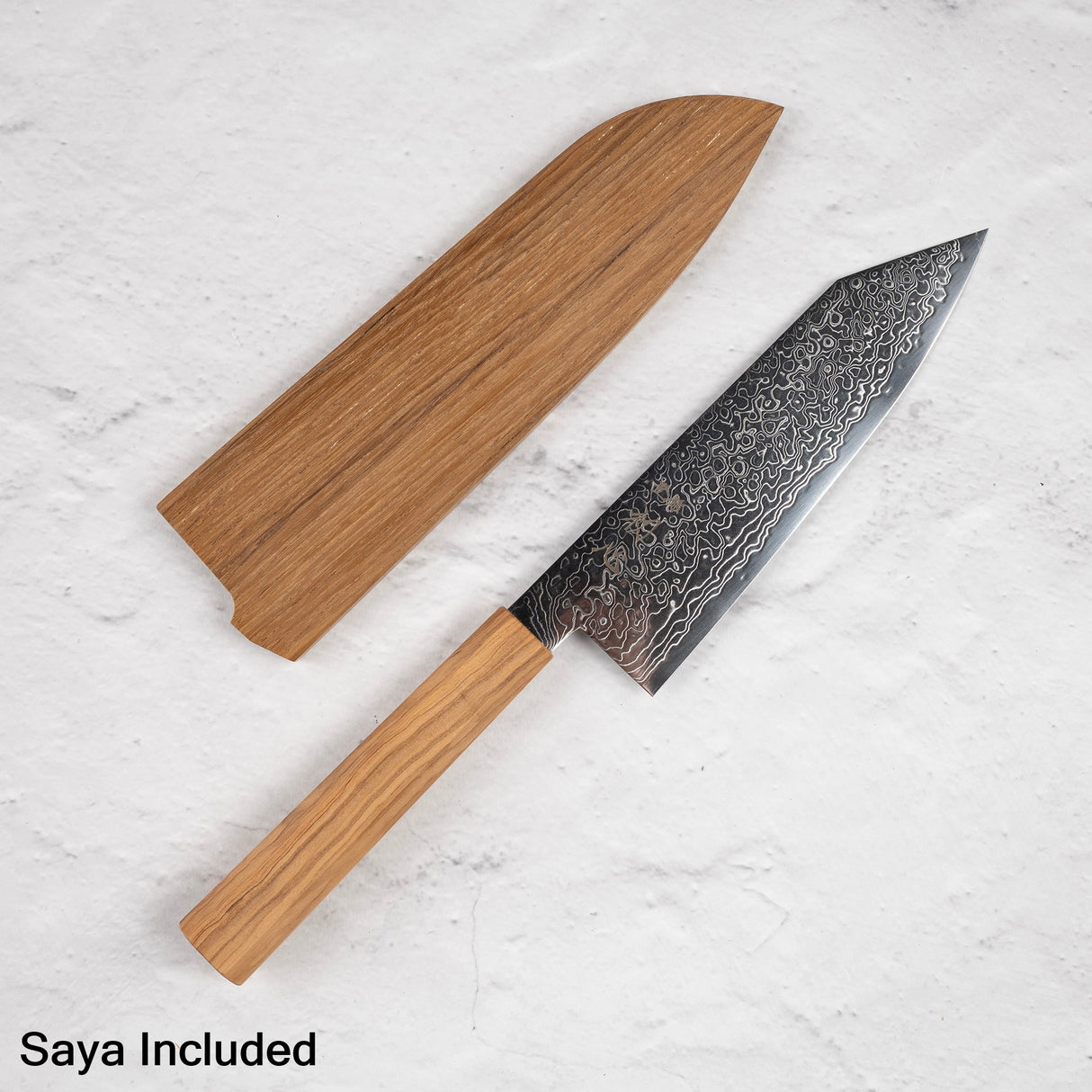 Hatsukokoro Ryuhyo SG2 大馬士革文化 180mm 包括 Saya,橄欖木手柄