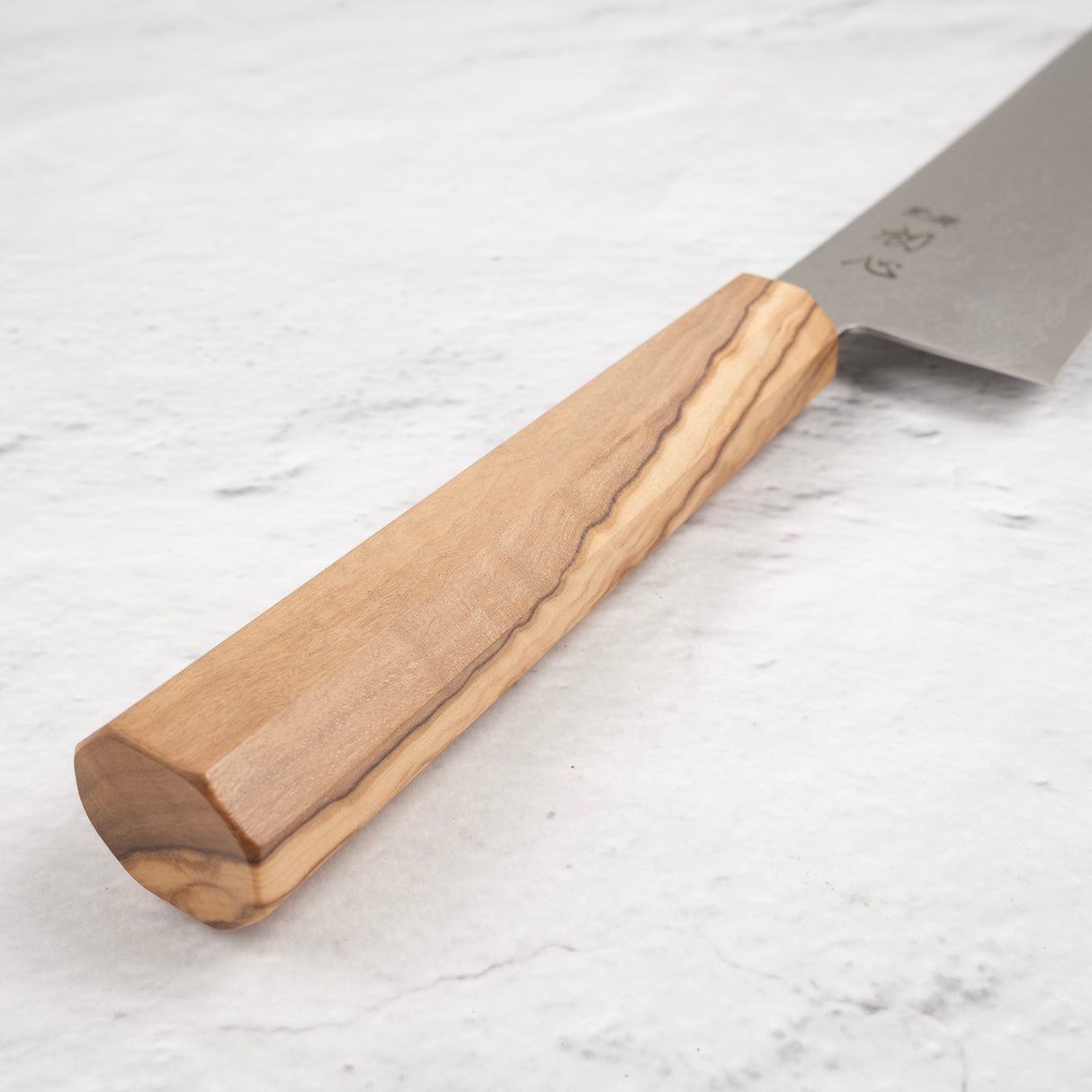 Hatsukokoro Ryuhyo SG2 Damascus Gyuto 240mm Saya Included, Olivewood Handle