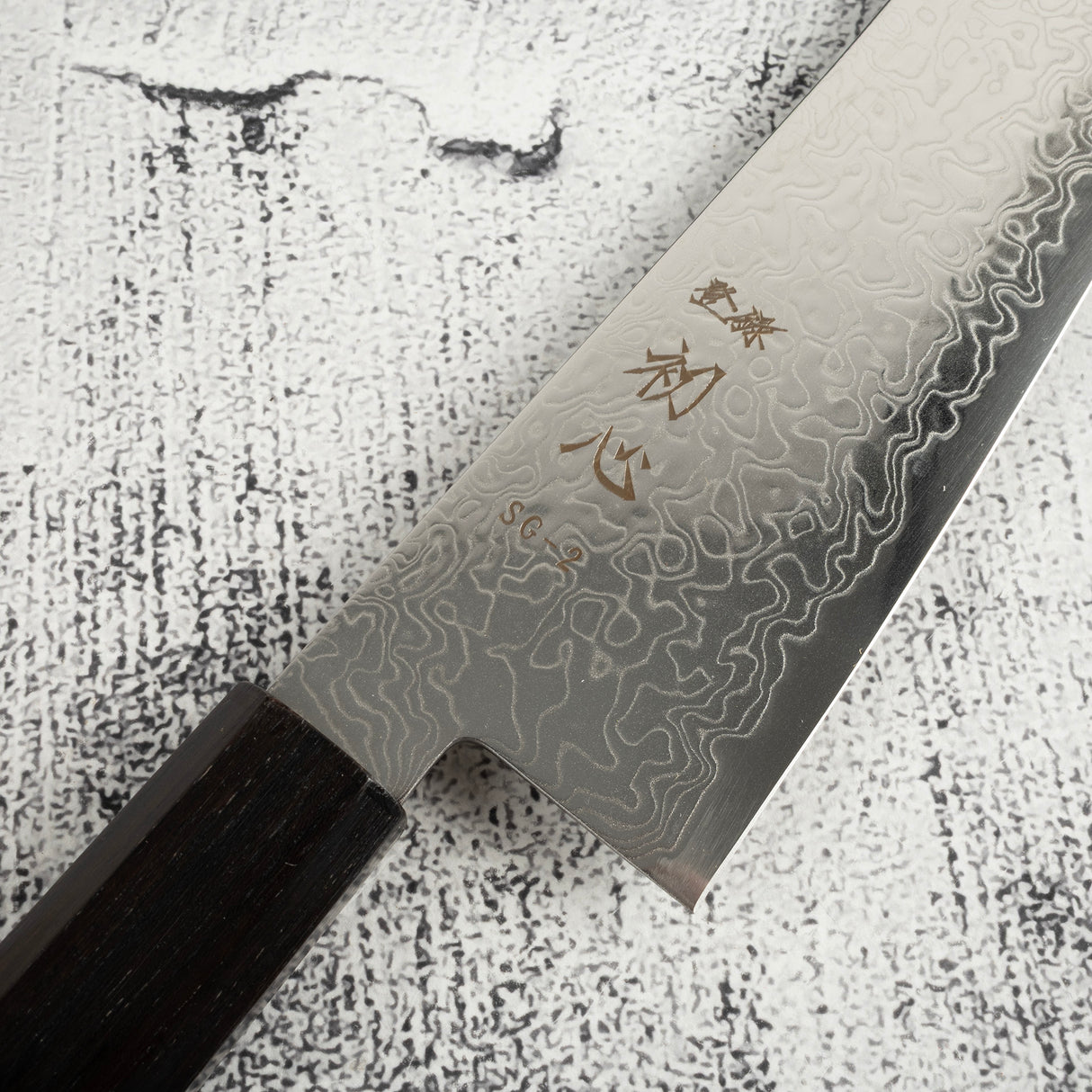 Hatsukokoro Ryuhyo SG2 大馬士革 K 尖 Gyuto 210 毫米刀刃,含橄欖木手柄