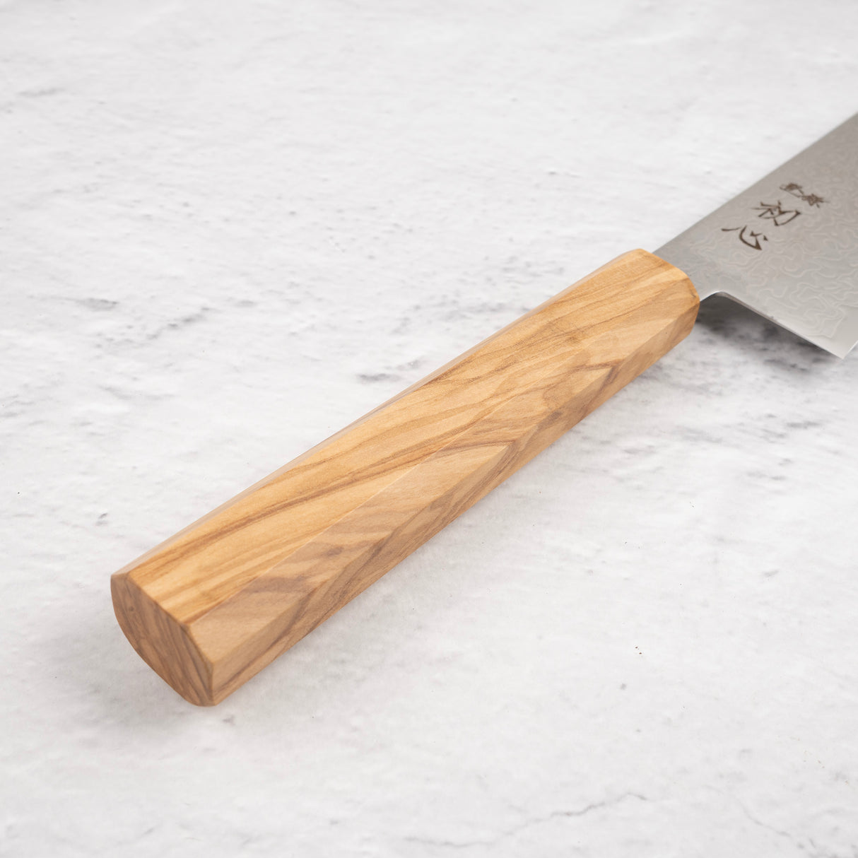 Hatsukokoro Ryuhyo SG2 Damascus K tip Gyuto 210mm Saya Included, Olivewood Handle