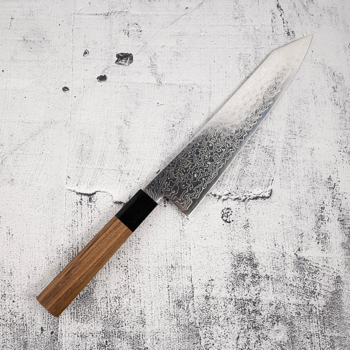 Hatsukokoro Ryuhyo SG2 大馬士革 K 尖 Gyuto 210 毫米刀刃,含橄欖木手柄