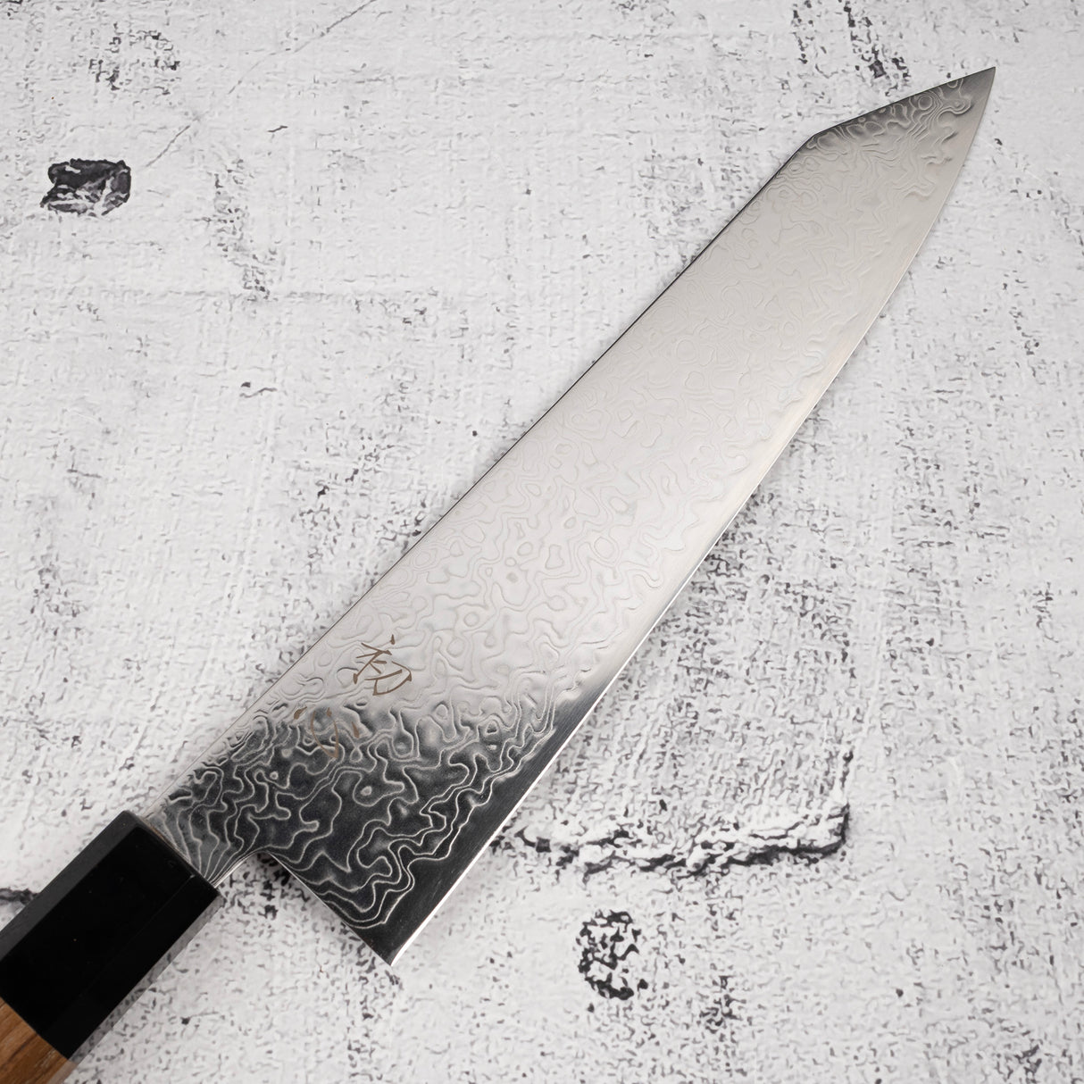 Hatsukokoro Ryuhyo SG2 大馬士革 K 尖 Gyuto 210 毫米刀刃,含橄欖木手柄