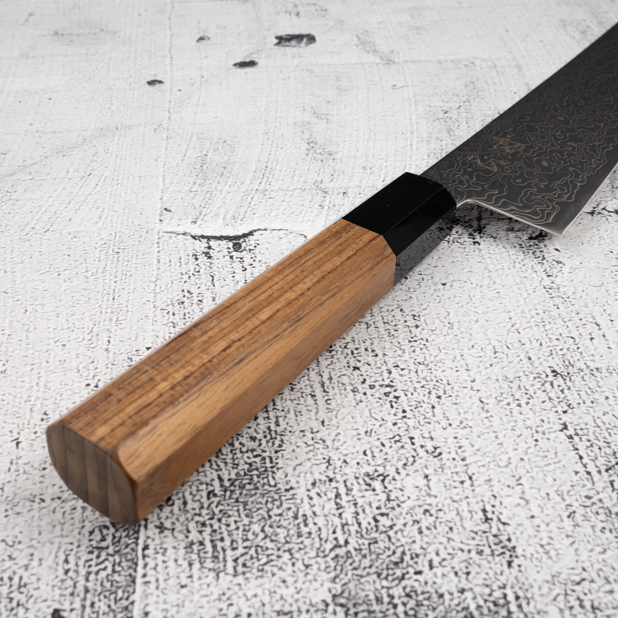 Hatsukokoro Ryuhyo SG2 大馬士革 K 尖 Gyuto 210 毫米刀刃,含橄欖木手柄