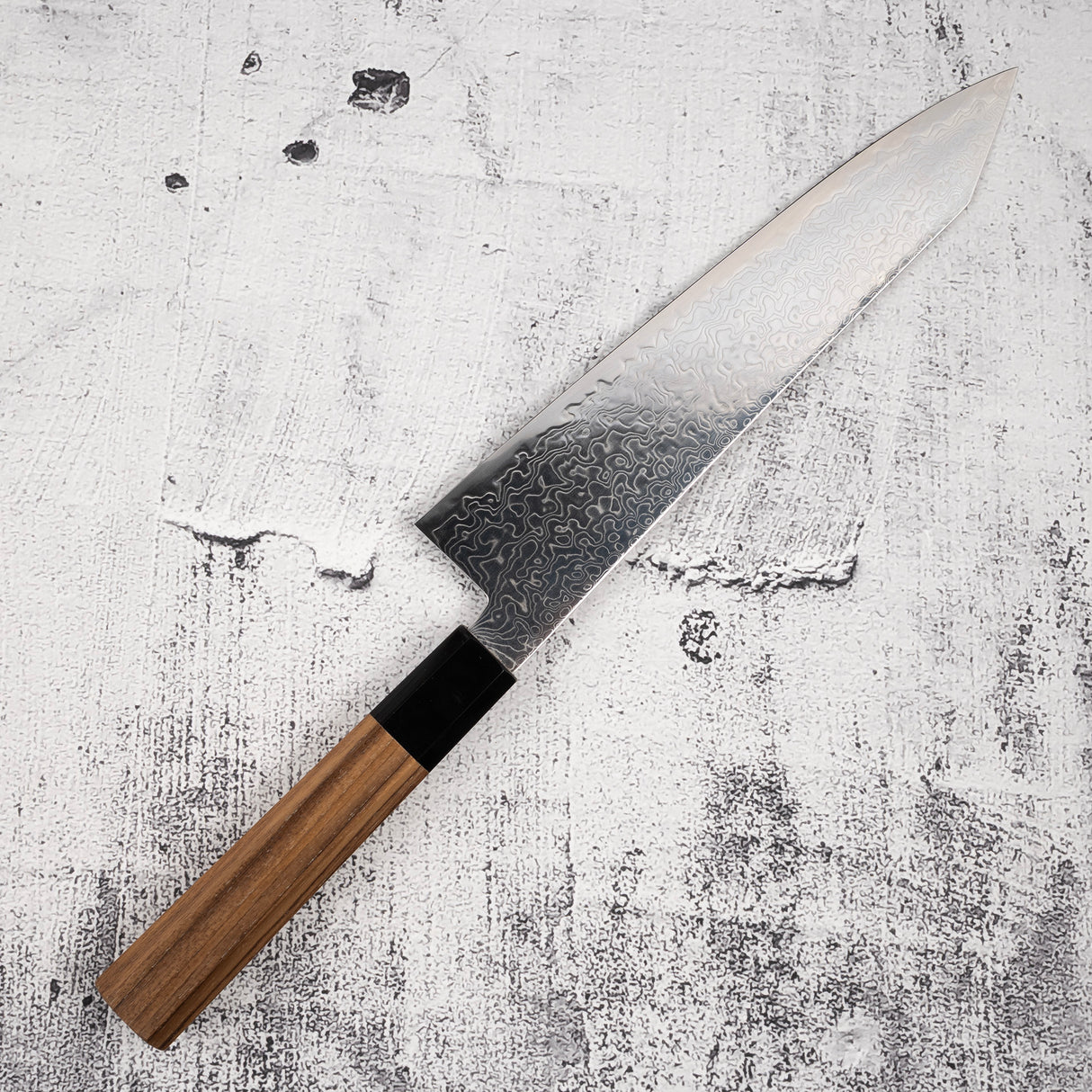 Hatsukokoro Ryuhyo SG2 大馬士革 K 尖 Gyuto 210 毫米刀刃,含橄欖木手柄