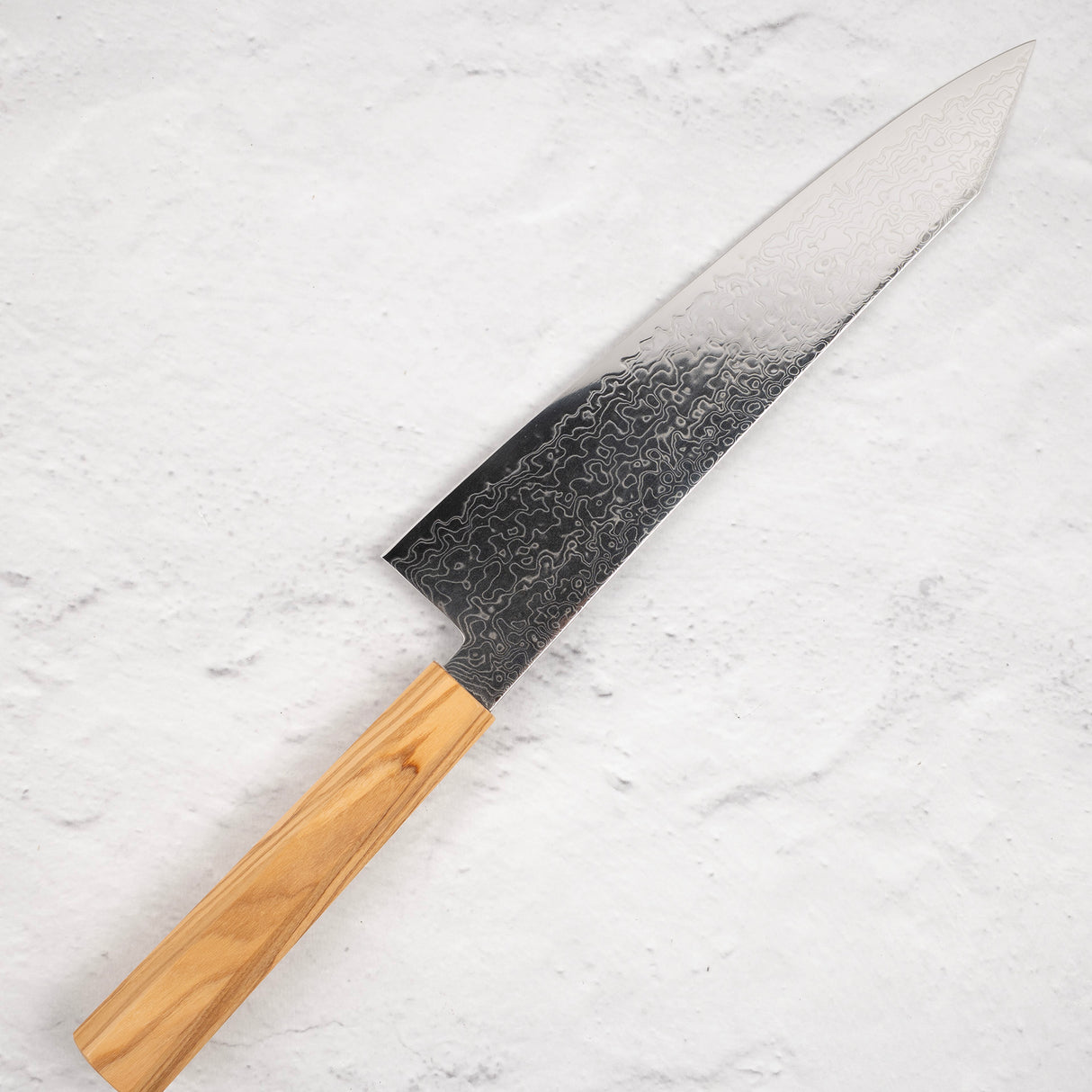 Hatsukokoro Ryuhyo SG2 大馬士革 K 尖 Gyuto 240 毫米刀刃,含橄欖木手柄