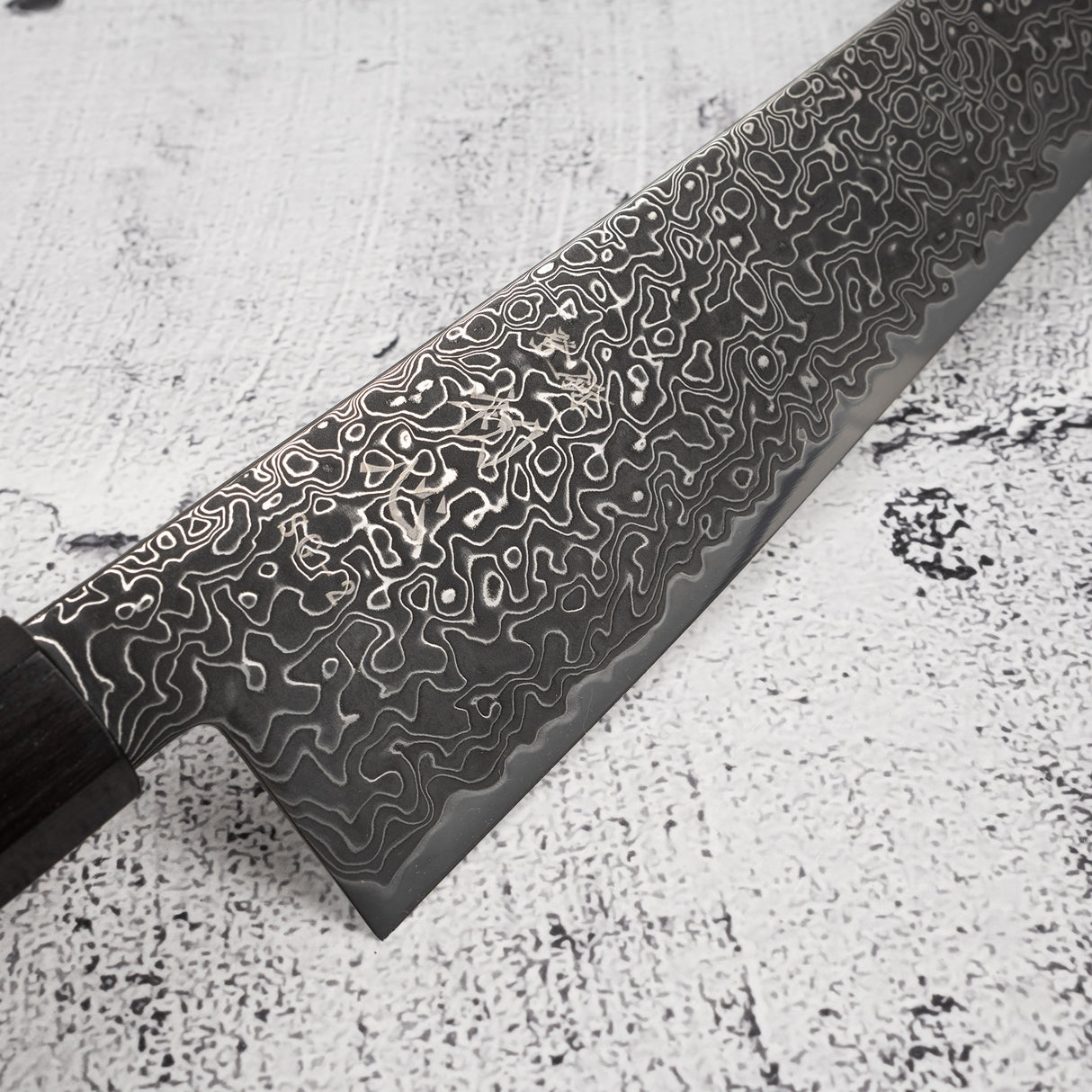 Hatsukokoro Ryuhyo SG2 Black Damascus K-tip Gyuto 210mm Ebony