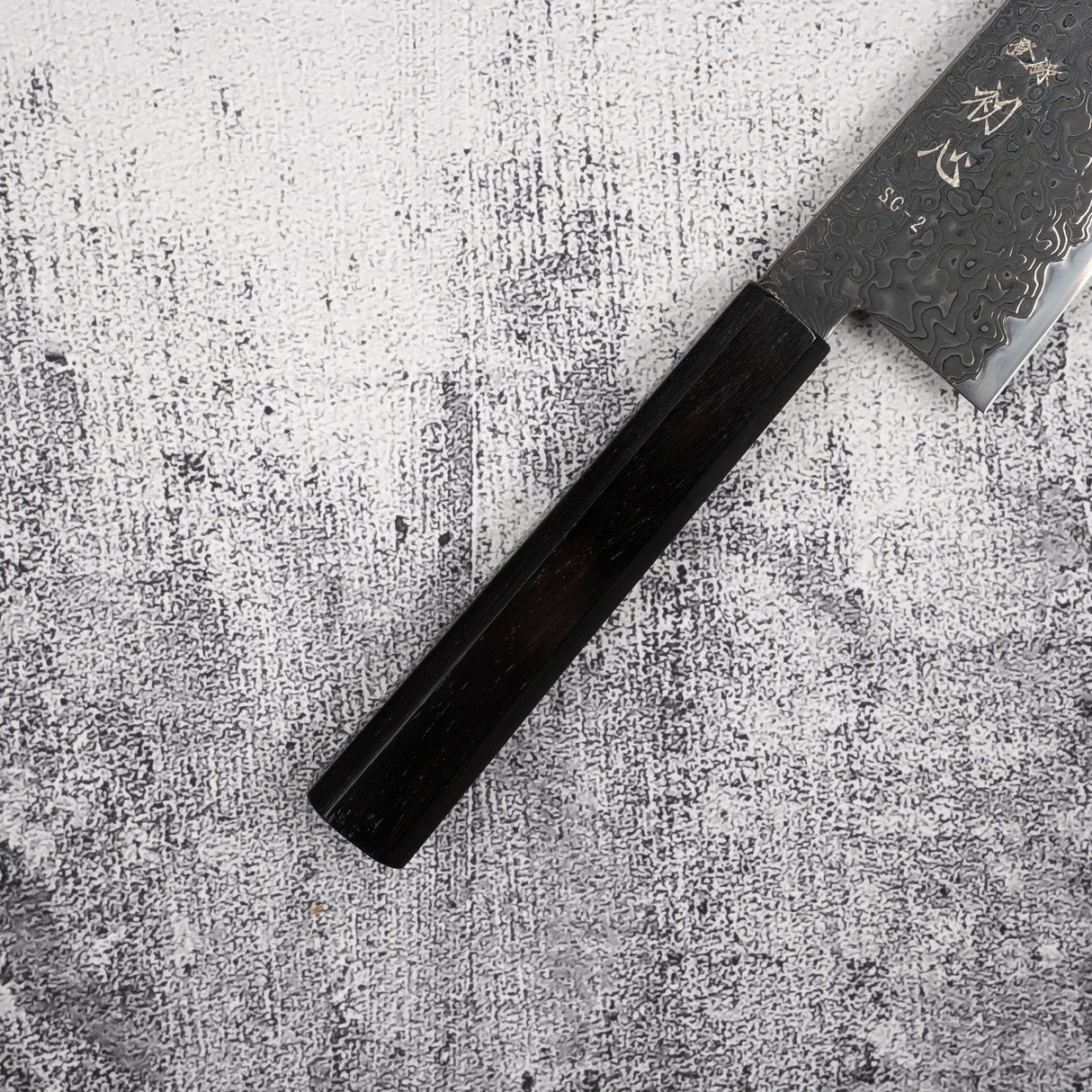 Hatsukokoro Ryuhyo SG2 Black Damascus K-tip Gyuto 240mm Ebony