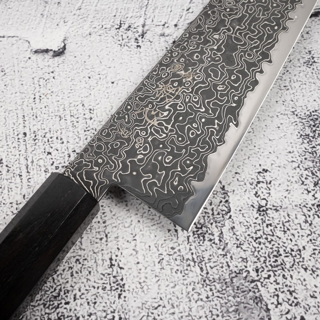 Hatsukokoro Ryuhyo SG2 Black Damascus K-tip Gyuto 240mm Ebony