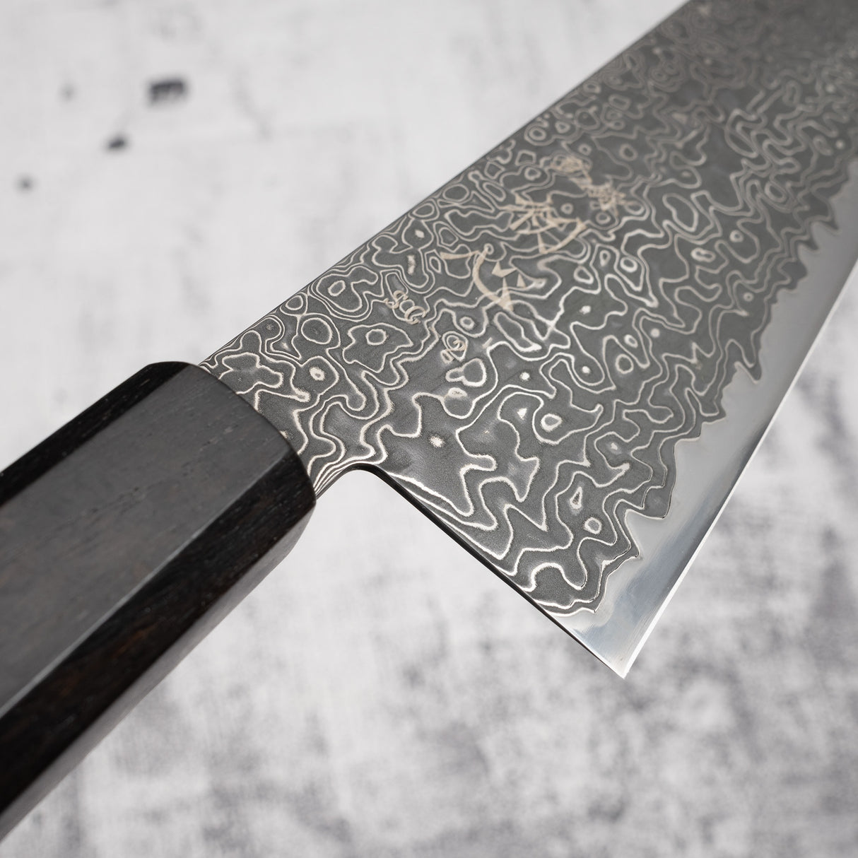 Hatsukokoro Ryuhyo SG2 Black Damascus K-tip Gyuto 240mm Ebony