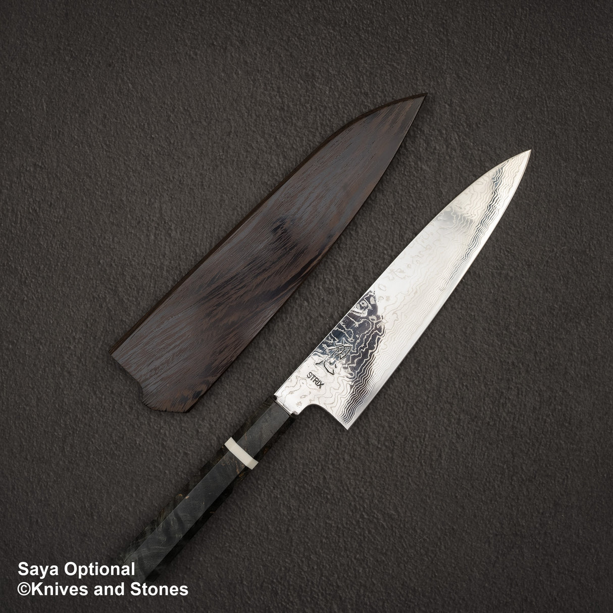 Hatsukokoro STRIX Damascus Gyuto 210mm 樺木手柄