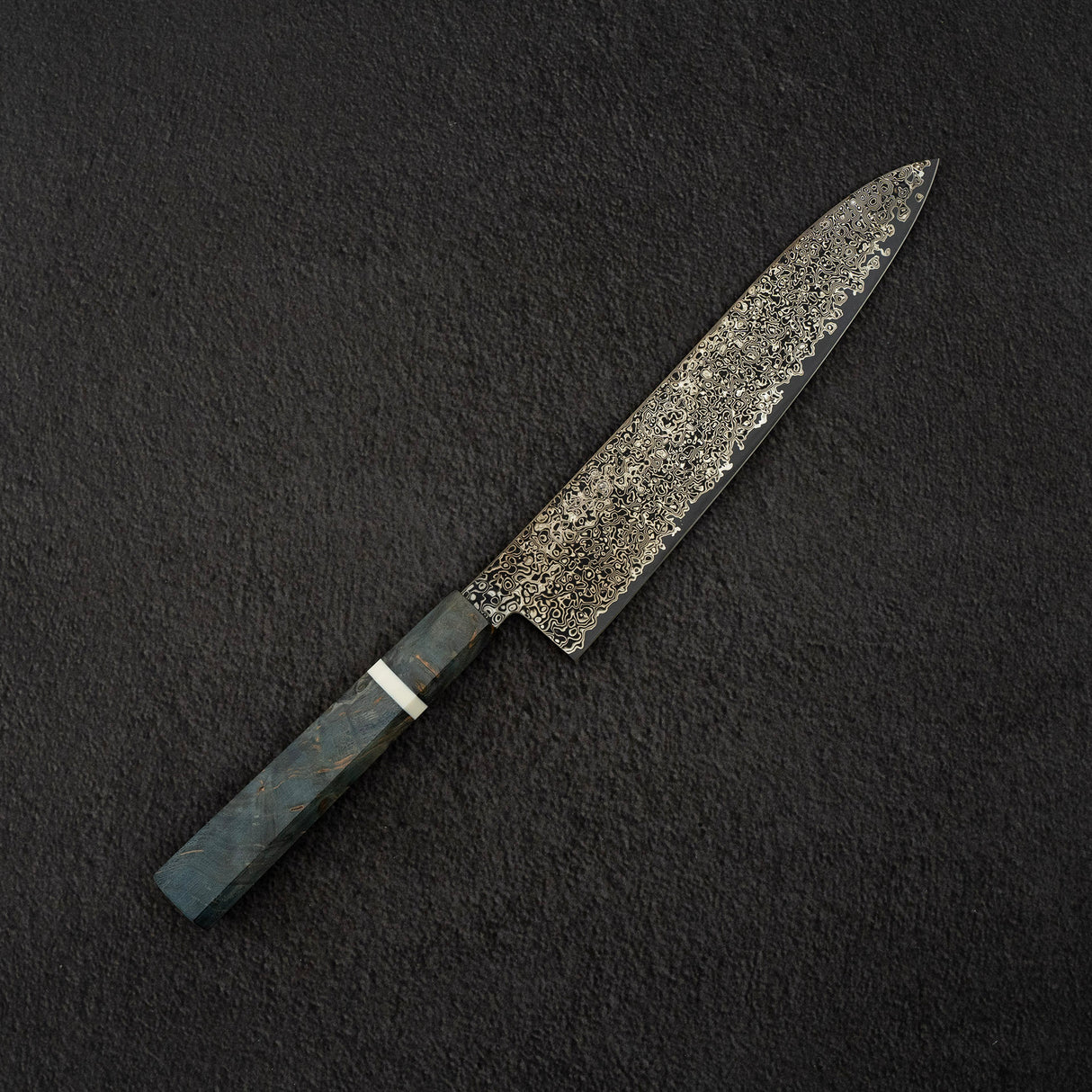 Hatsukokoro Saihyo SG2 Kurozome Black Damascus Gyuto 210mm Birch Handle