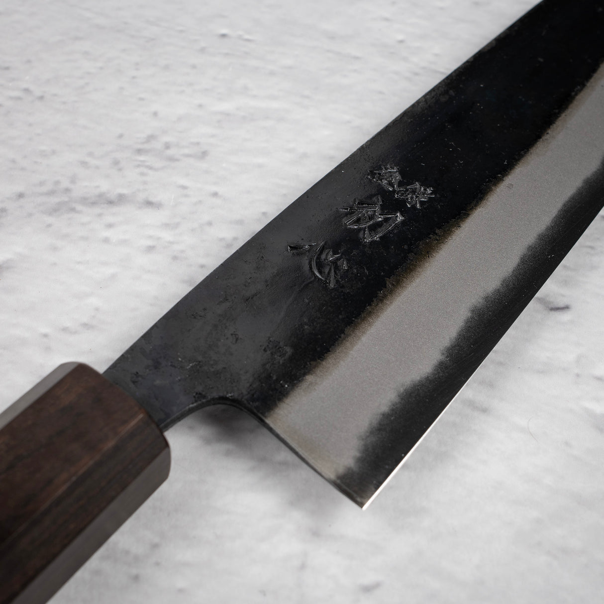 Hatsukokoro Shikkoku Blue 2 Kurouchi Bunka 165mm Ebony Handle