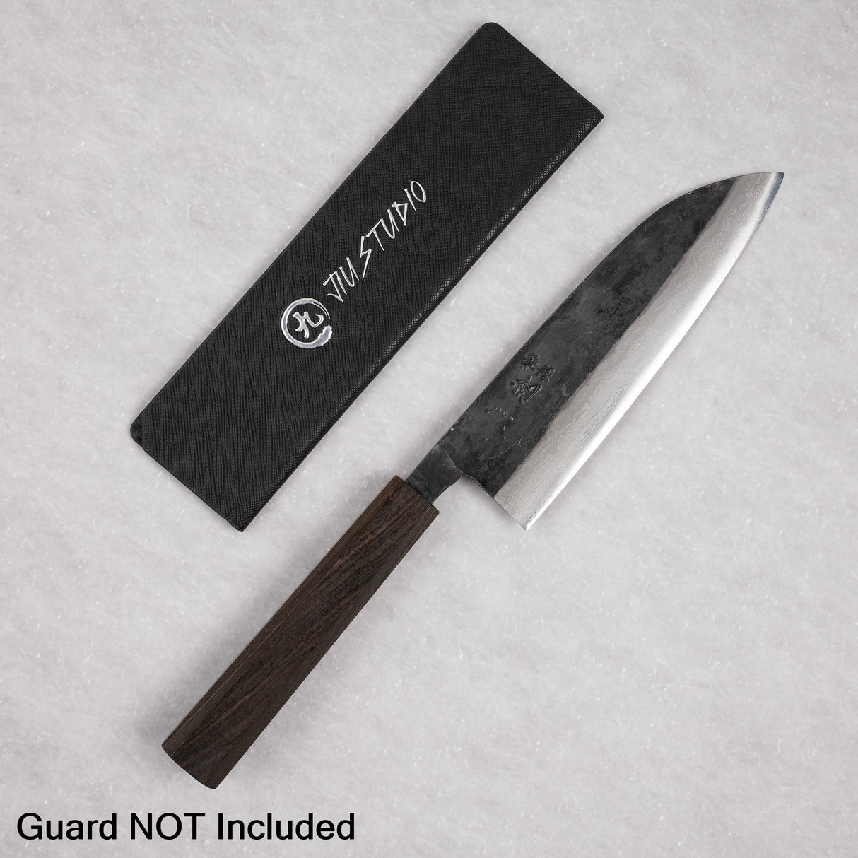 初心四國 藍色 2 黑內大馬士革 三德 165mm 烏木手柄