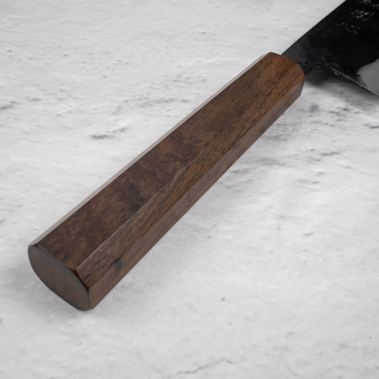 Hatsukokoro Sumi Blue 2 Kurouchi Santoku 165mm Black Chacate Handle