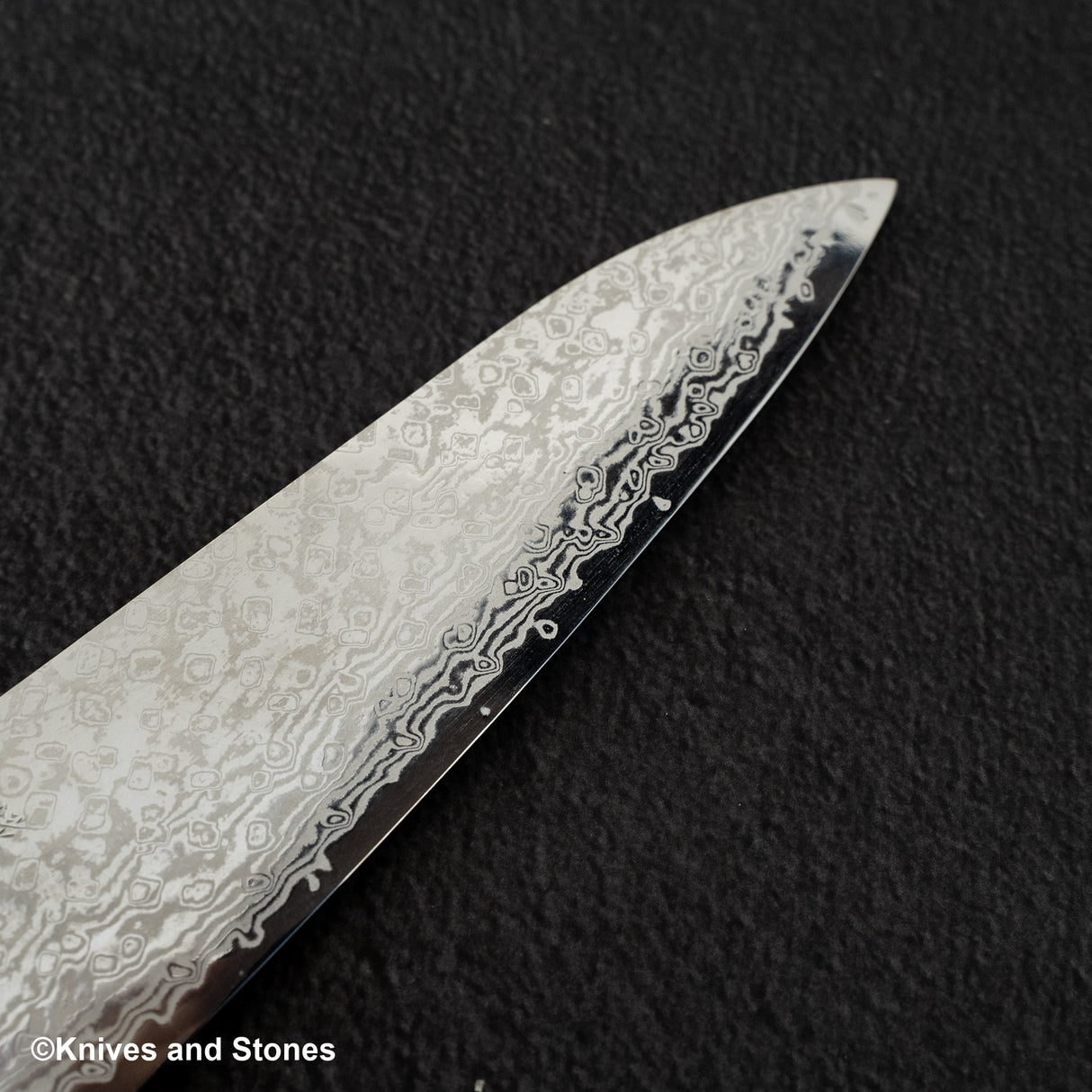 銀河初心 ATS34 大馬士革牛刀 210mm 染色樺木